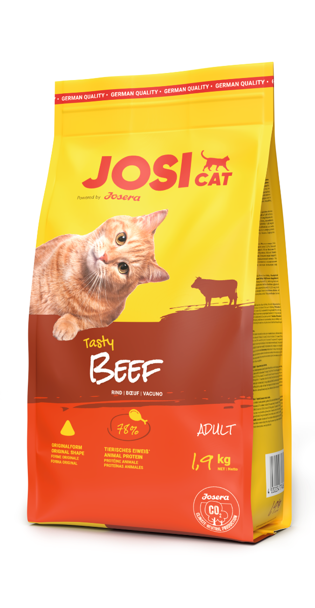 Bild 1 von 1: JosiCat Tasty Beef – Katzentrockenfutter – 3x1,9kg