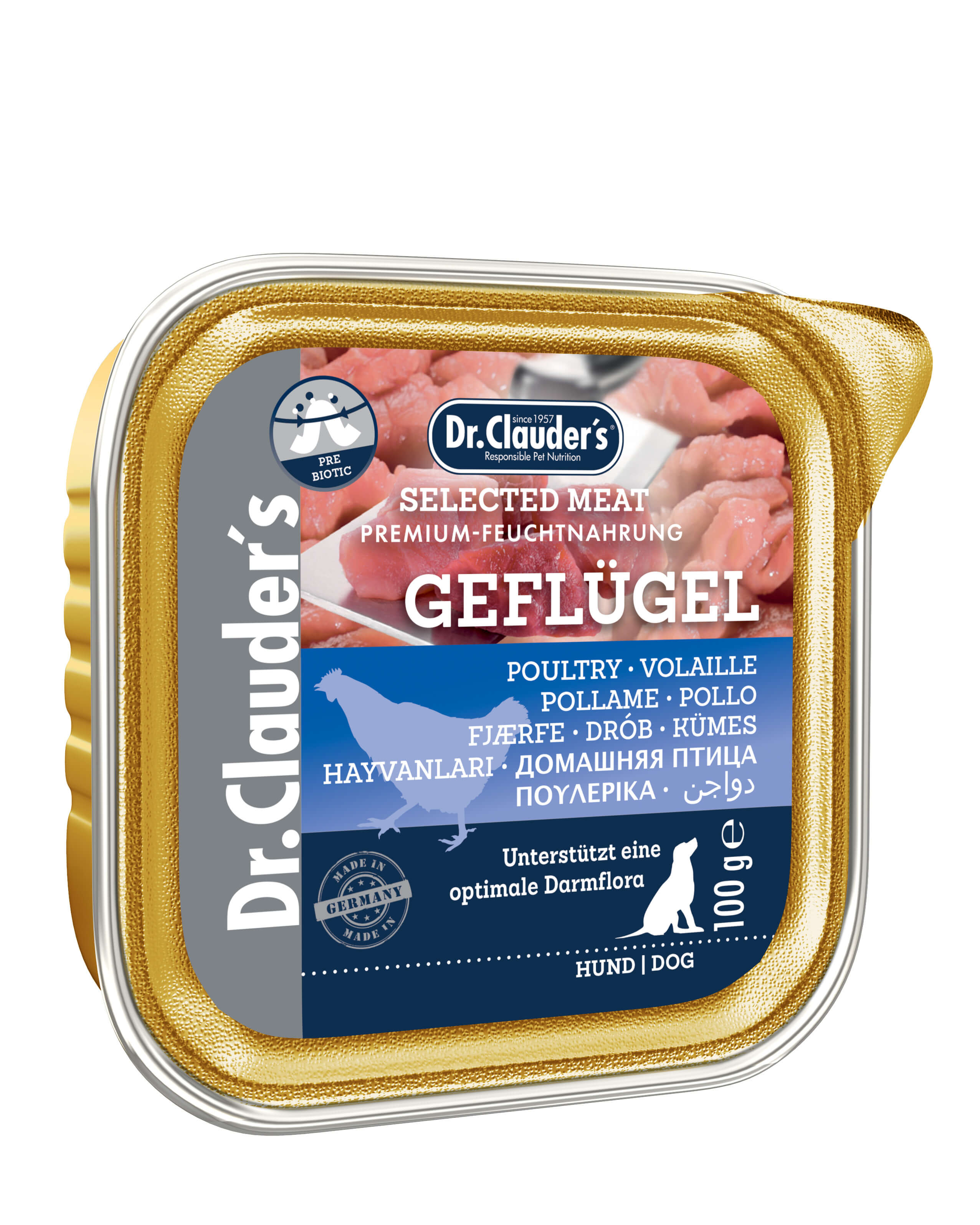 Bild 1 von 1: Dr.Clauder’s Selected Meat Schälchen Geflügel 100g