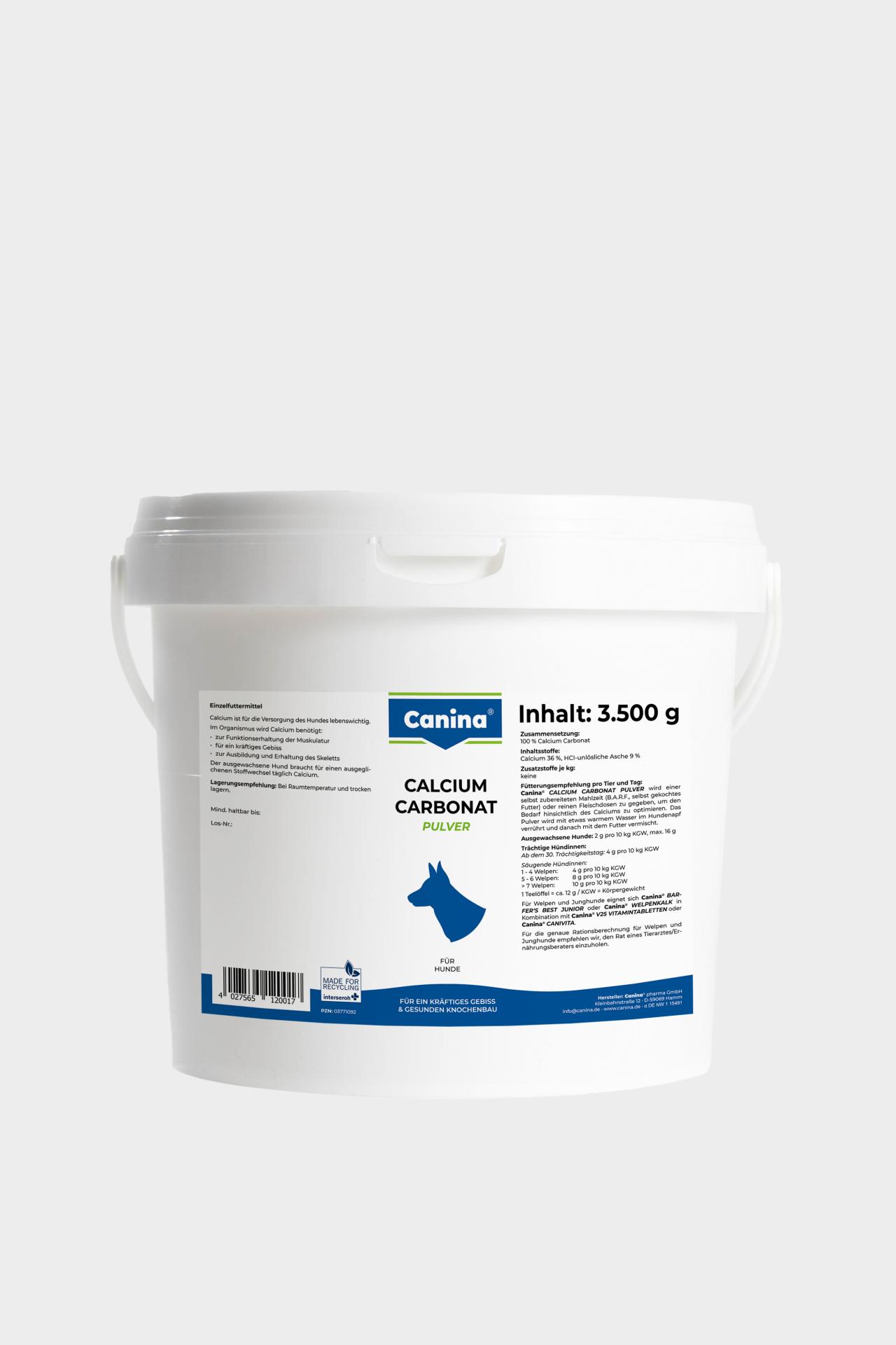 Thumbnail 1: Canina Calcium Carbonat Pulver Mineralfutter für Hunde 3,5 kg