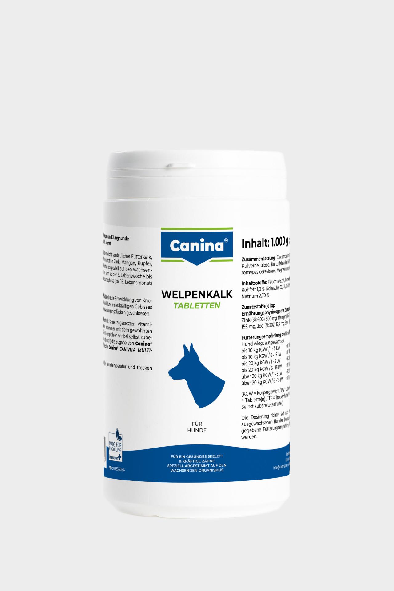 Thumbnail 1: Canina Welpenkalk Tabletten Mineralfutter für Welpen & Junghunde 1 kg (ca. 1000 Stück)