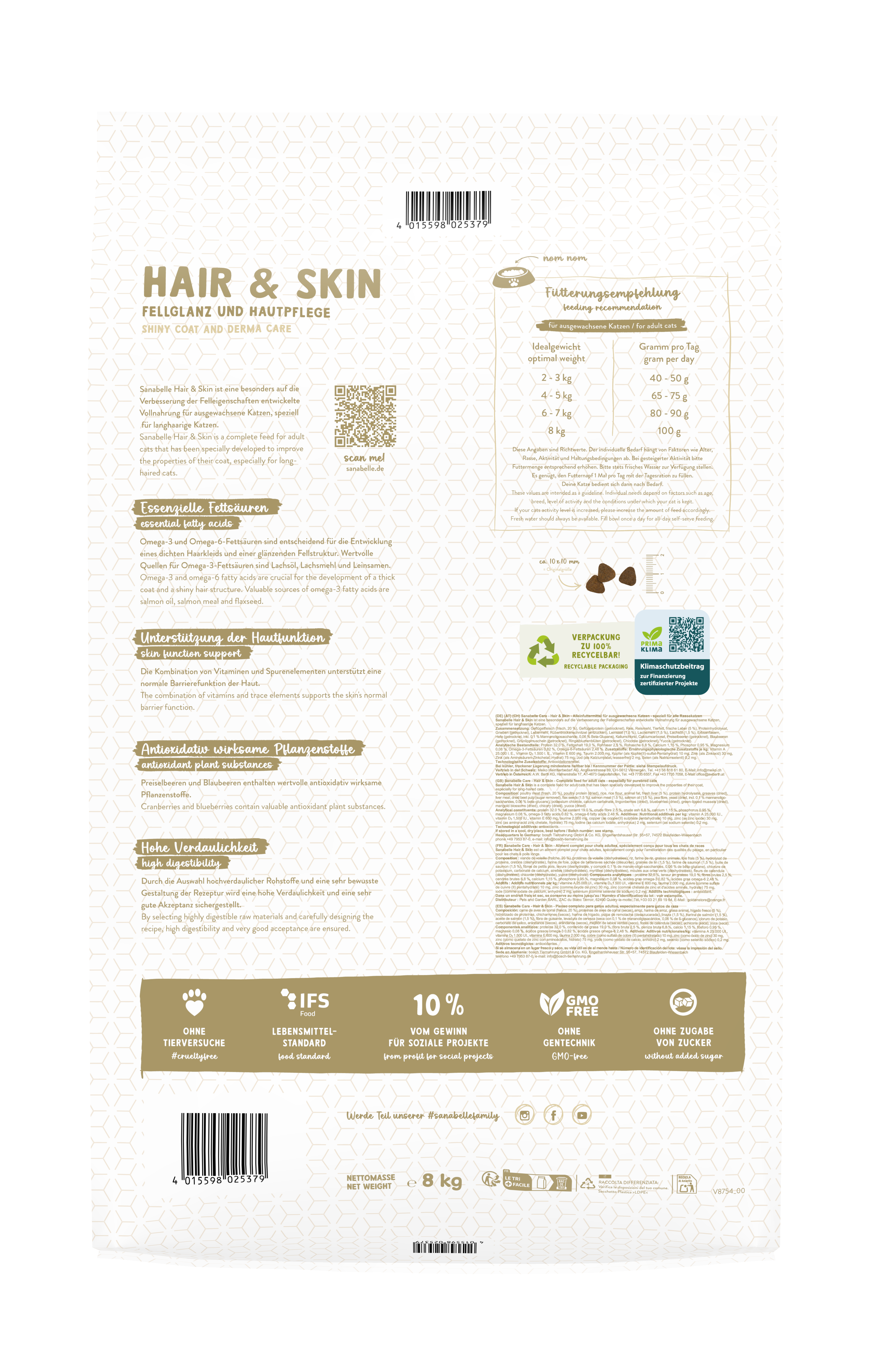 Thumbnail 2: Sanabelle Sanabelle Hair & Skin – Katze Trockenfutter – 8kg