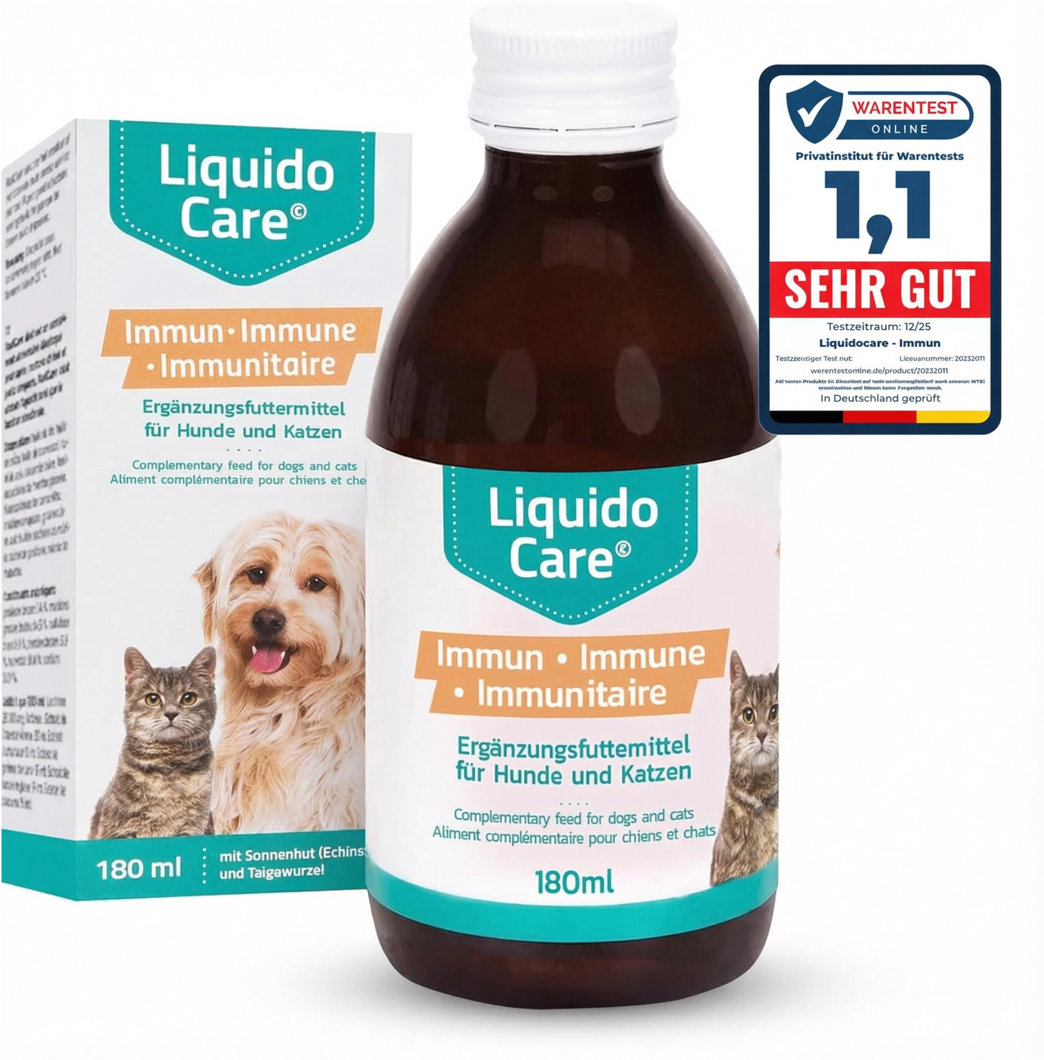 Thumbnail 8: LiquidoCare Tonikum zur Unterstützung des Immunsystems mit Sonnenhut & Taigawurzel für Hunde und Katzen 180 ml