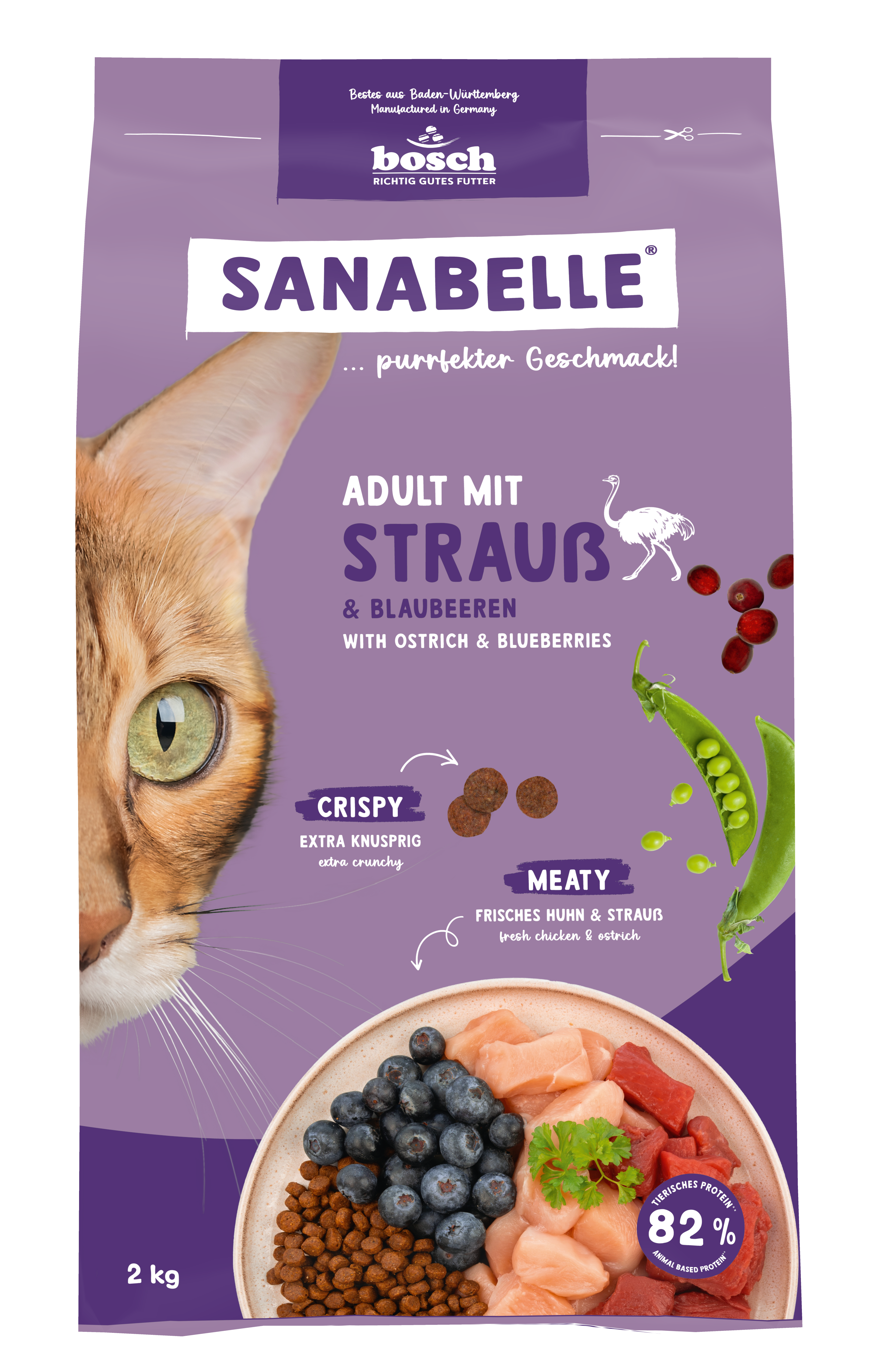 Produktbild von Sanabelle Adult Strauß – Katzenfutter – getreidefrei – 2kg