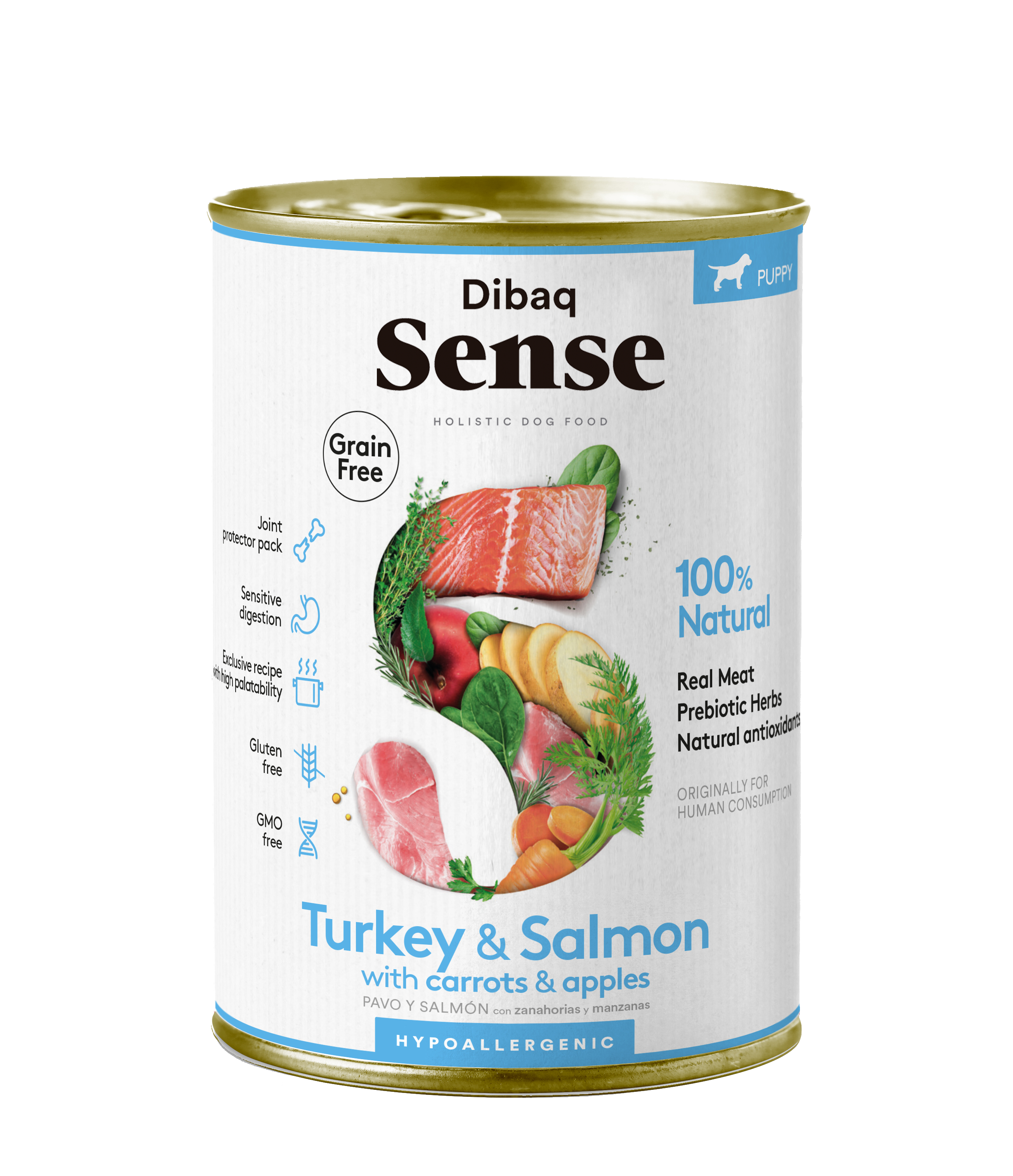 Bild 1 von 1: Dibaq Sense Nassfutter getreidefrei WELPEN Lachs & Truthahn 380g