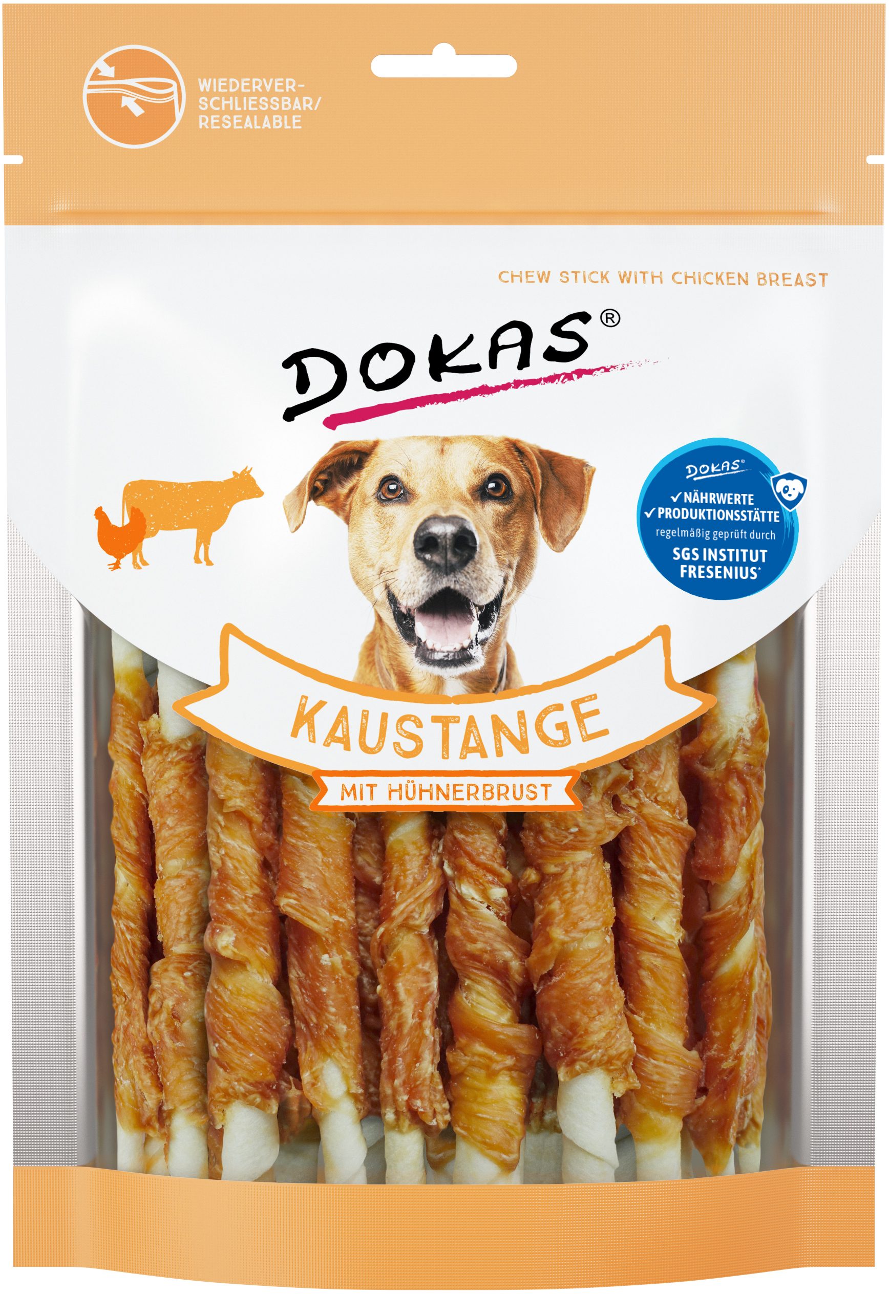 Thumbnail 1: Dokas Kaustangen mit Hühnerbrust Zahnpflegesnack für Hunde 9x 200g Multipack