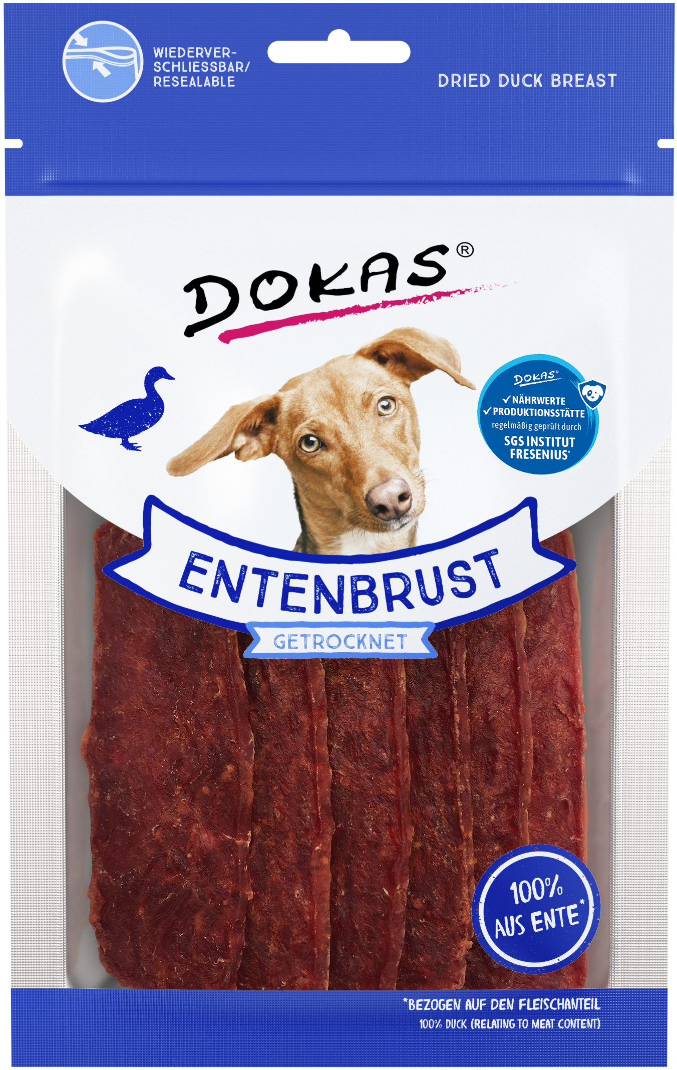Thumbnail 1: Dokas Hundesnack Entenbrust getrocknet fettarme Hundeleckerlis 12x 70g Multipack