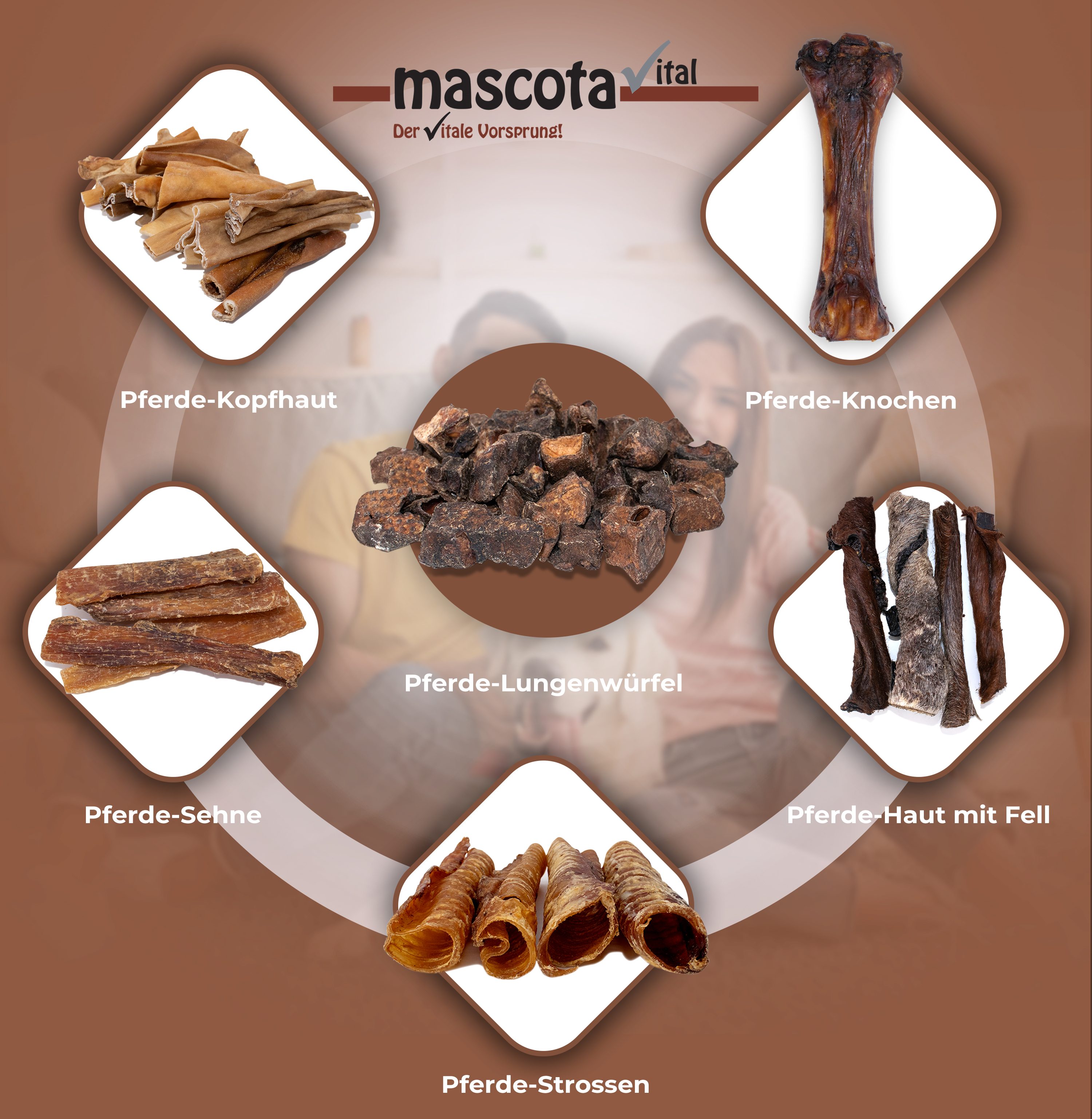 Thumbnail 6: mascota vital Lungenwürfel vom Pferd Hundeleckerli, 200 g