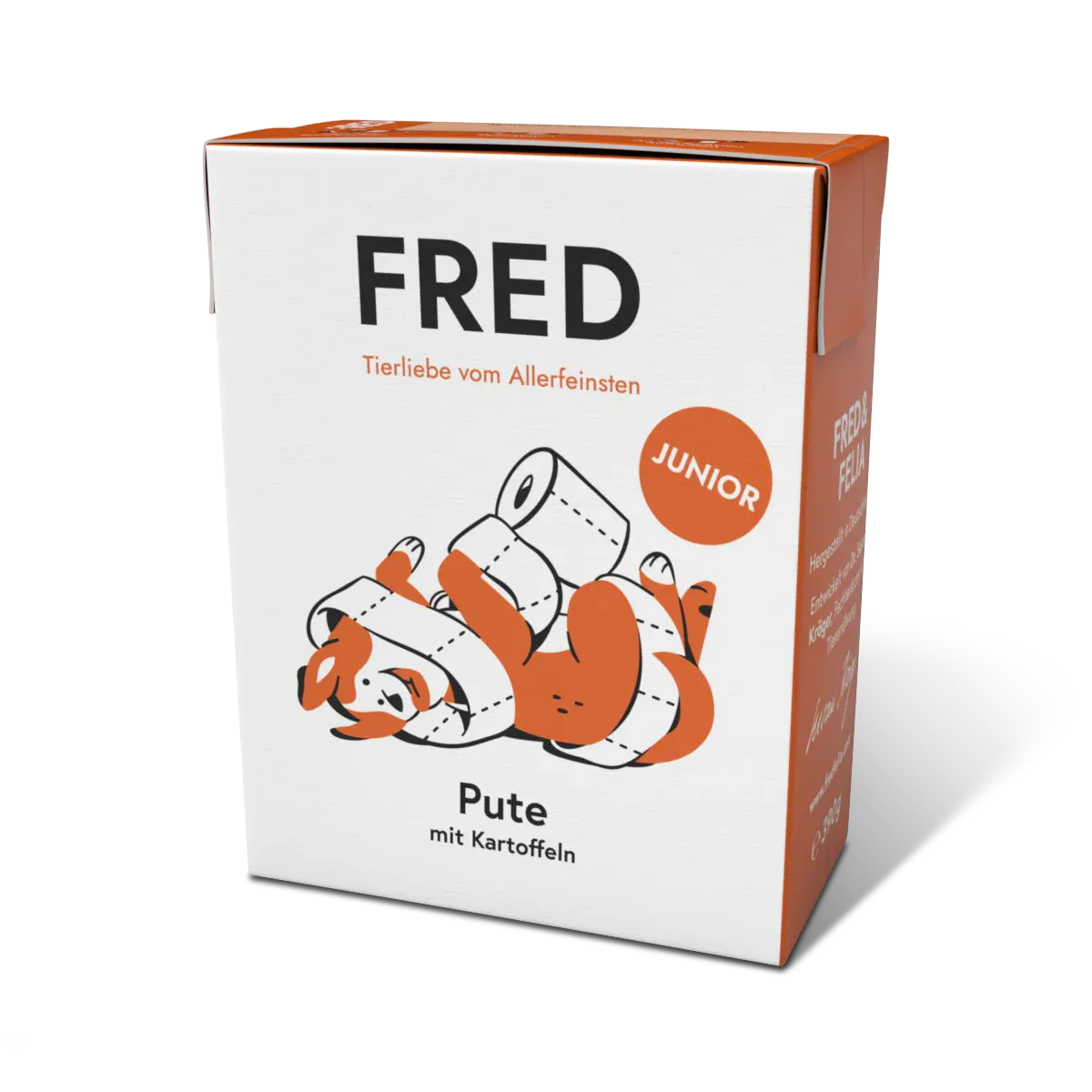 FRED & FELIA FRED Welpen Nassfutter JUNIOR Pute mit Kartoffeln 10x 390g