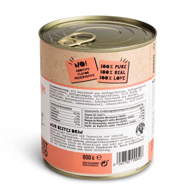 Thumbnail 4: Dogs'n Tiger Adult Premium Hundefutter, Nassfutter, Getreidefrei, Gaumenfreude, Geflügel & Süßkartoffel, 6x 800g