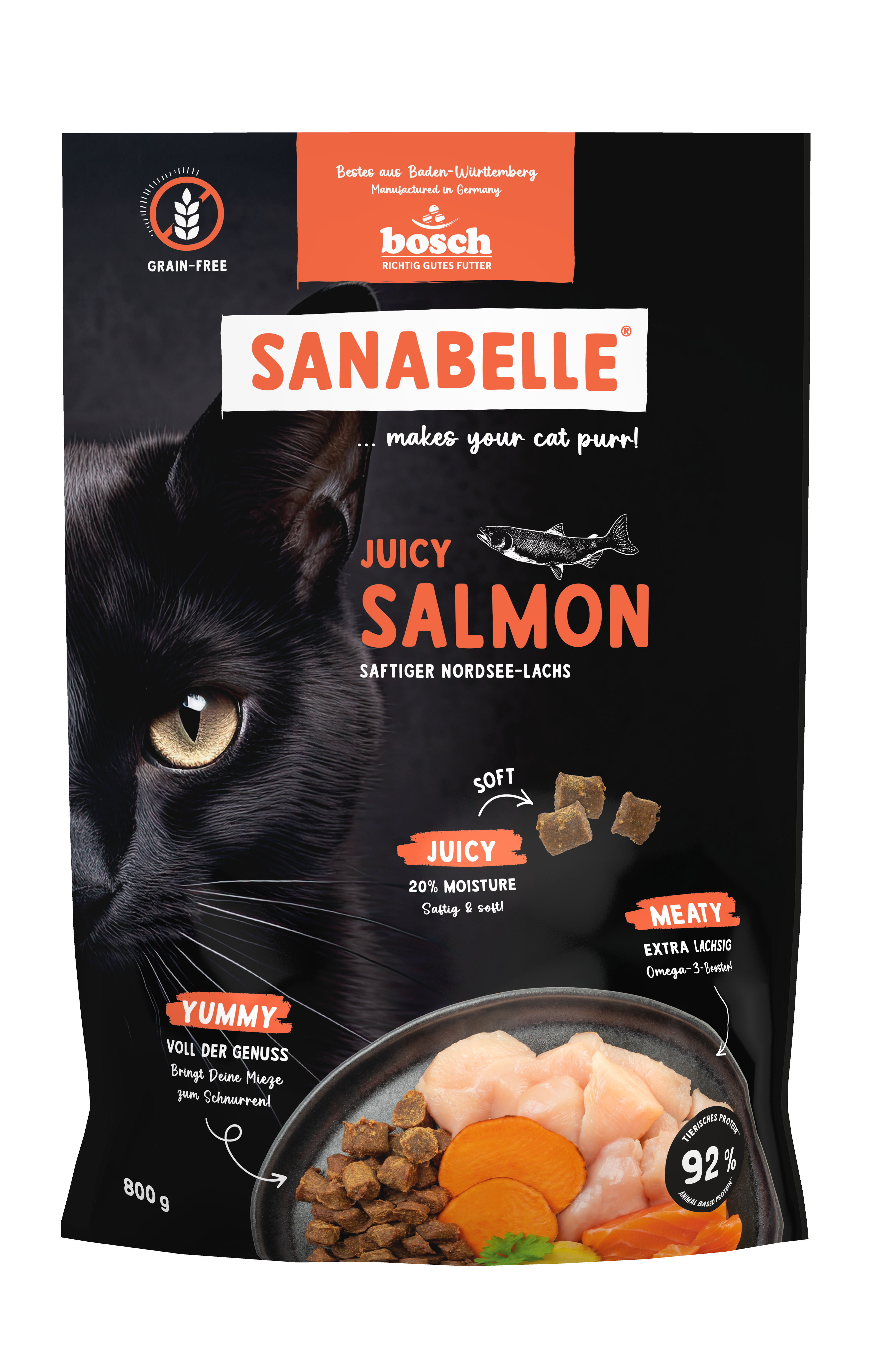 Produktbild von Sanabelle Juicy Nordsee-Lachs – Katze Nassfutter – 800g