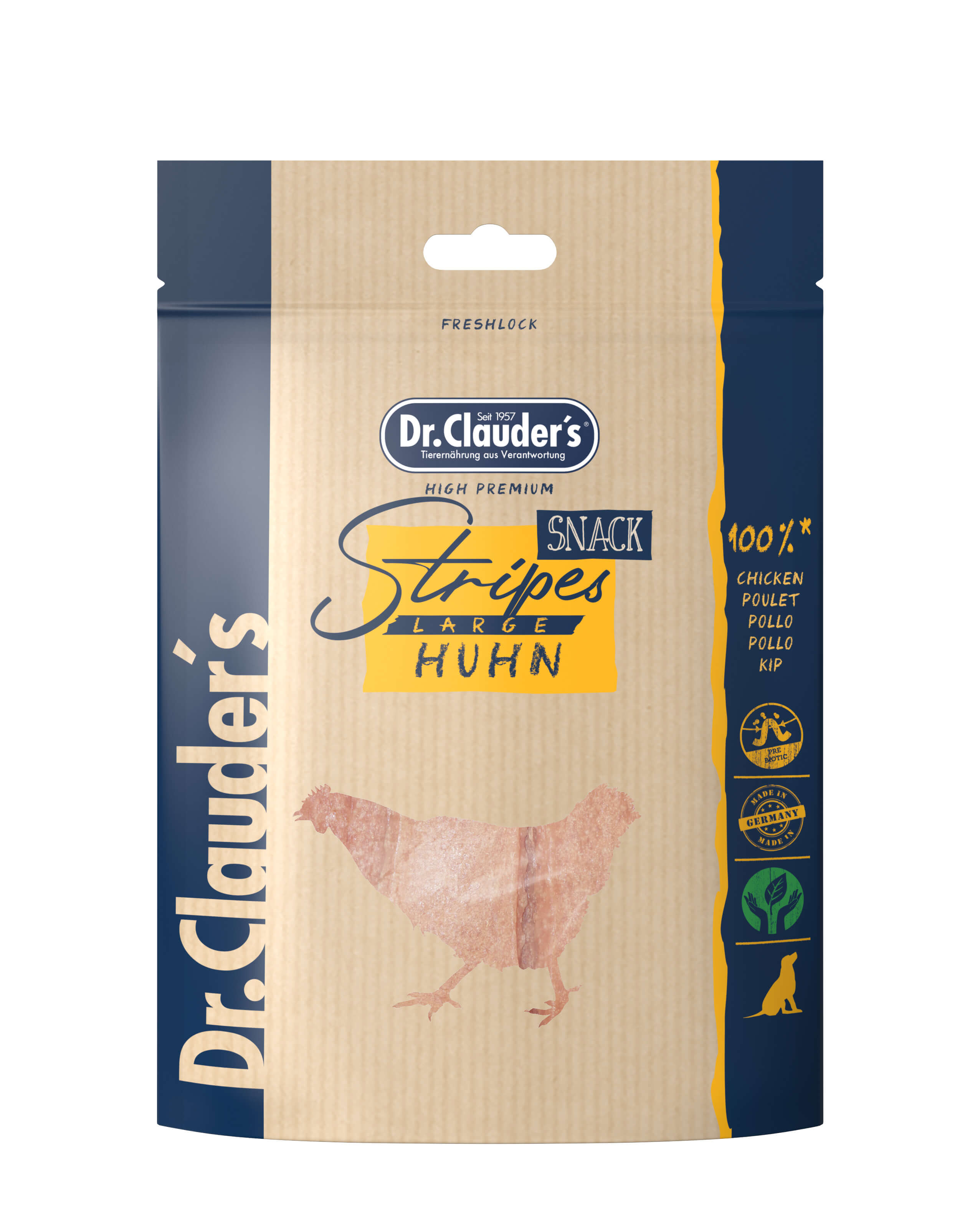 Bild 1 von 1: Dr.Clauder’s Dr.Clauder´s Stripes Snack Huhn Large 80g