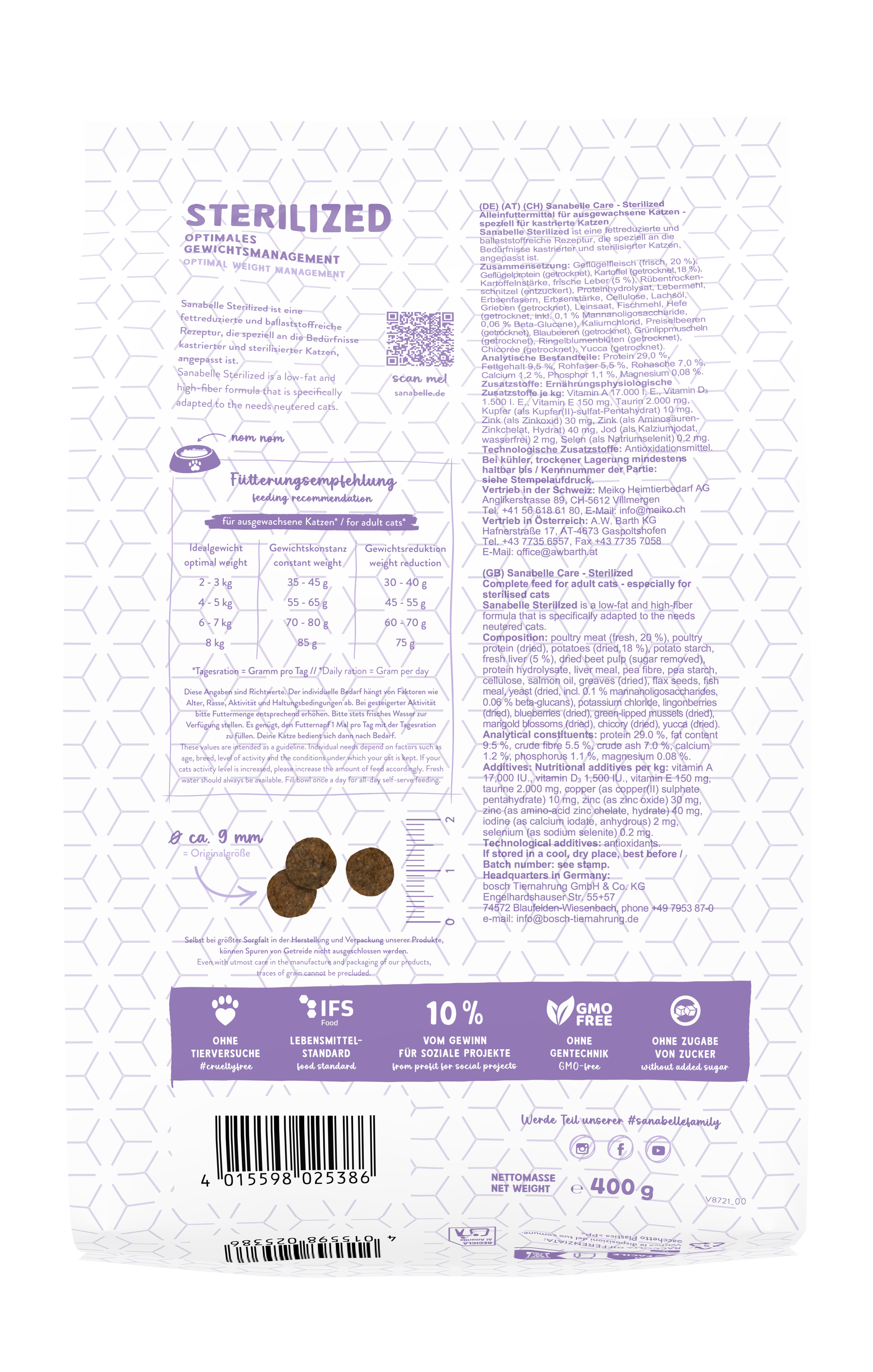 Thumbnail 2: Sanabelle Sanabelle Sterilized – Katze Trockenfutter – 400g