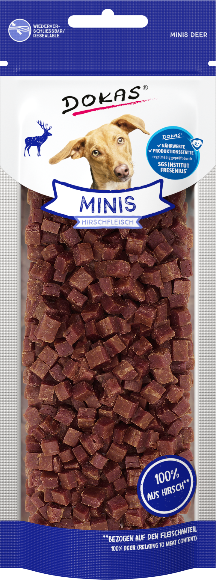 Thumbnail 1: Dokas Minis Hirschfleisch Trainigsleckerlis für Hunde 10x 60g Multipack
