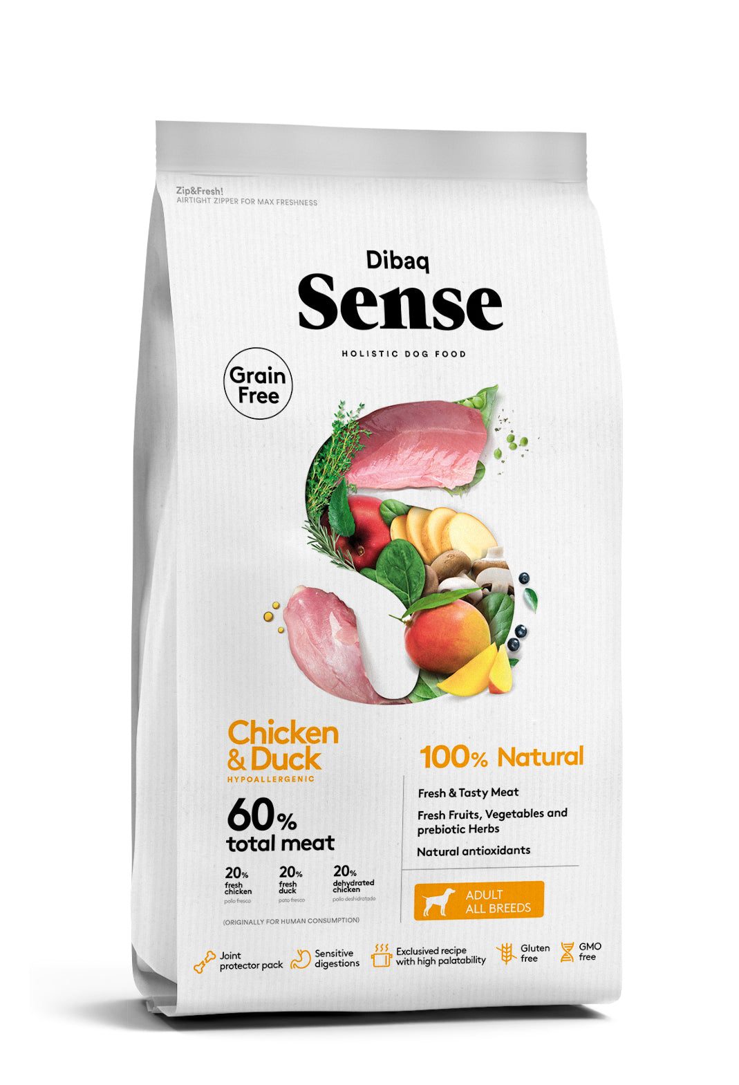 Bild 1 von 1: Dibaq Sense DIBAQ Sense getreidefrei Huhn & Ente 2kg