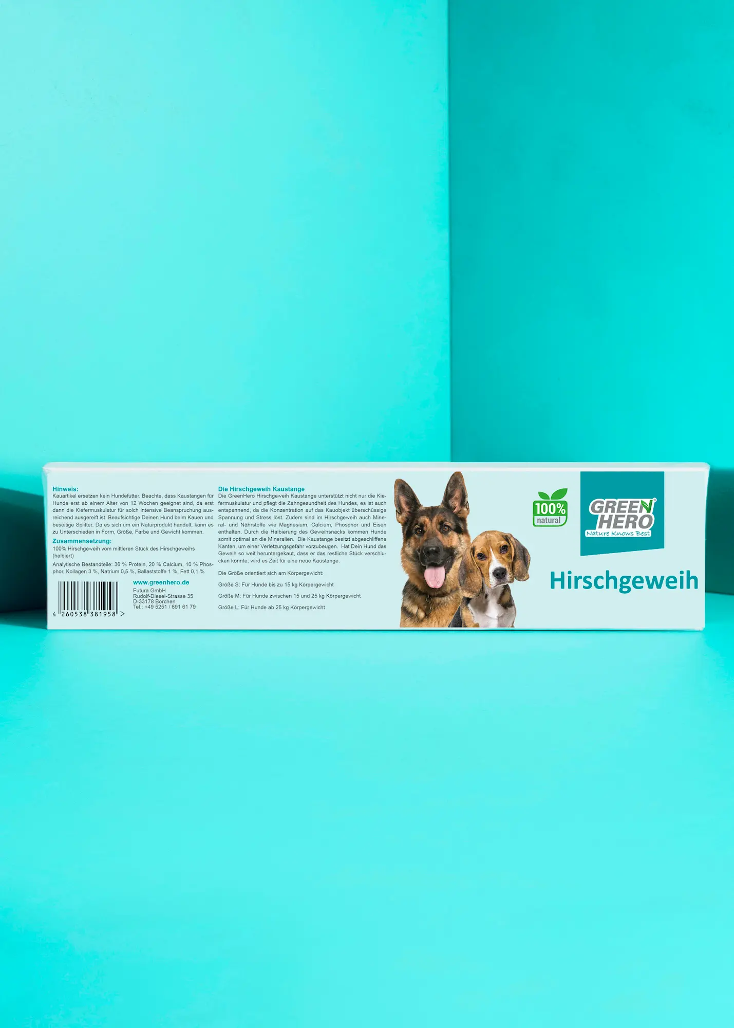 Thumbnail 4: Greenhero Hirschgeweih Kaustange M | für Hunde von 8-12 kg﻿﻿