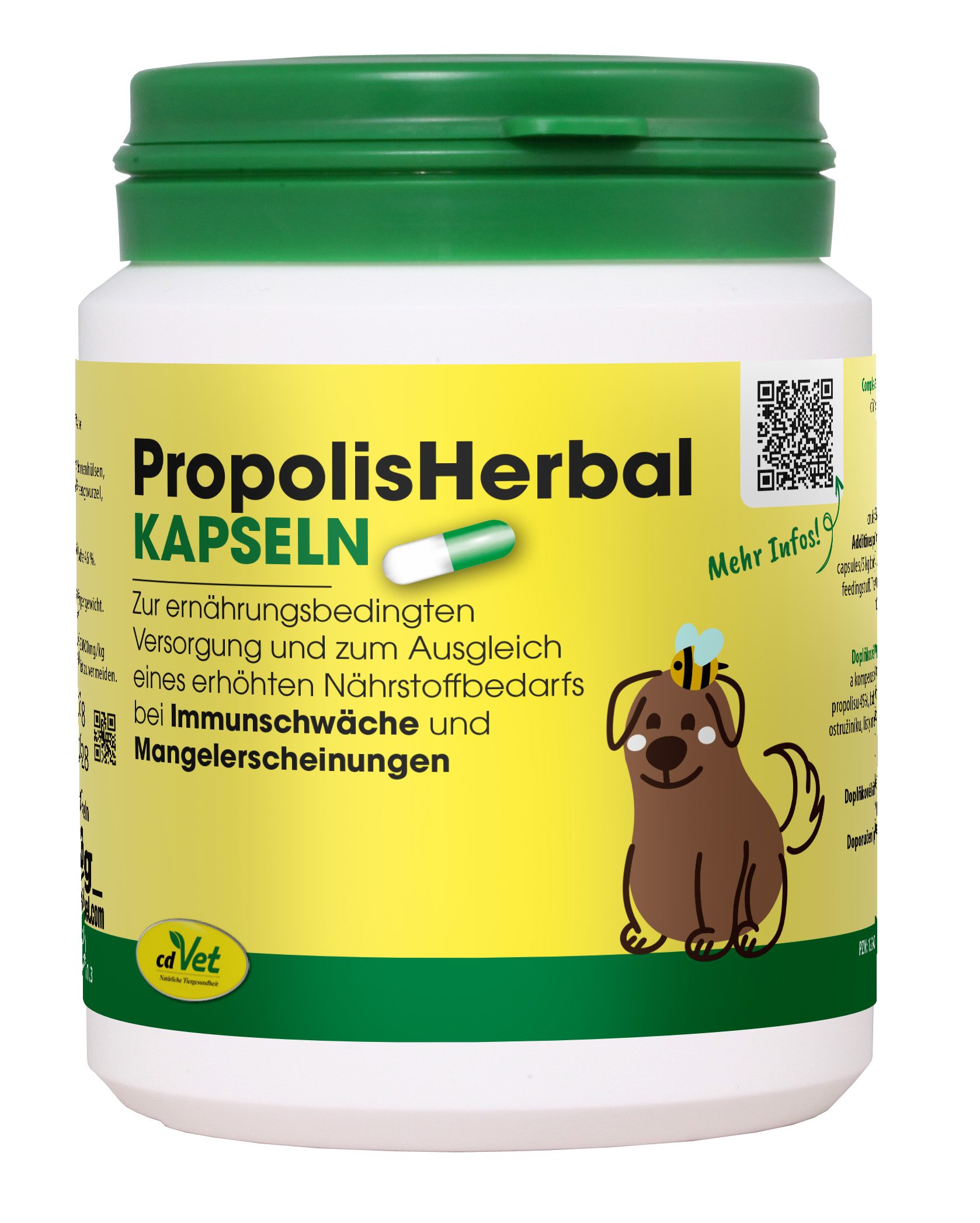 Thumbnail 1: cdVet PropolisHerbal 100 Kapseln – für Vitalität und Wohlbefinden beim Hunden, Katzen und Pferden