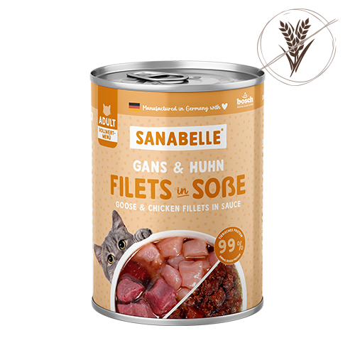 Produktbild von Sanabelle Nassfutter Schlemmertopf mit Gans & Huhn – 380g