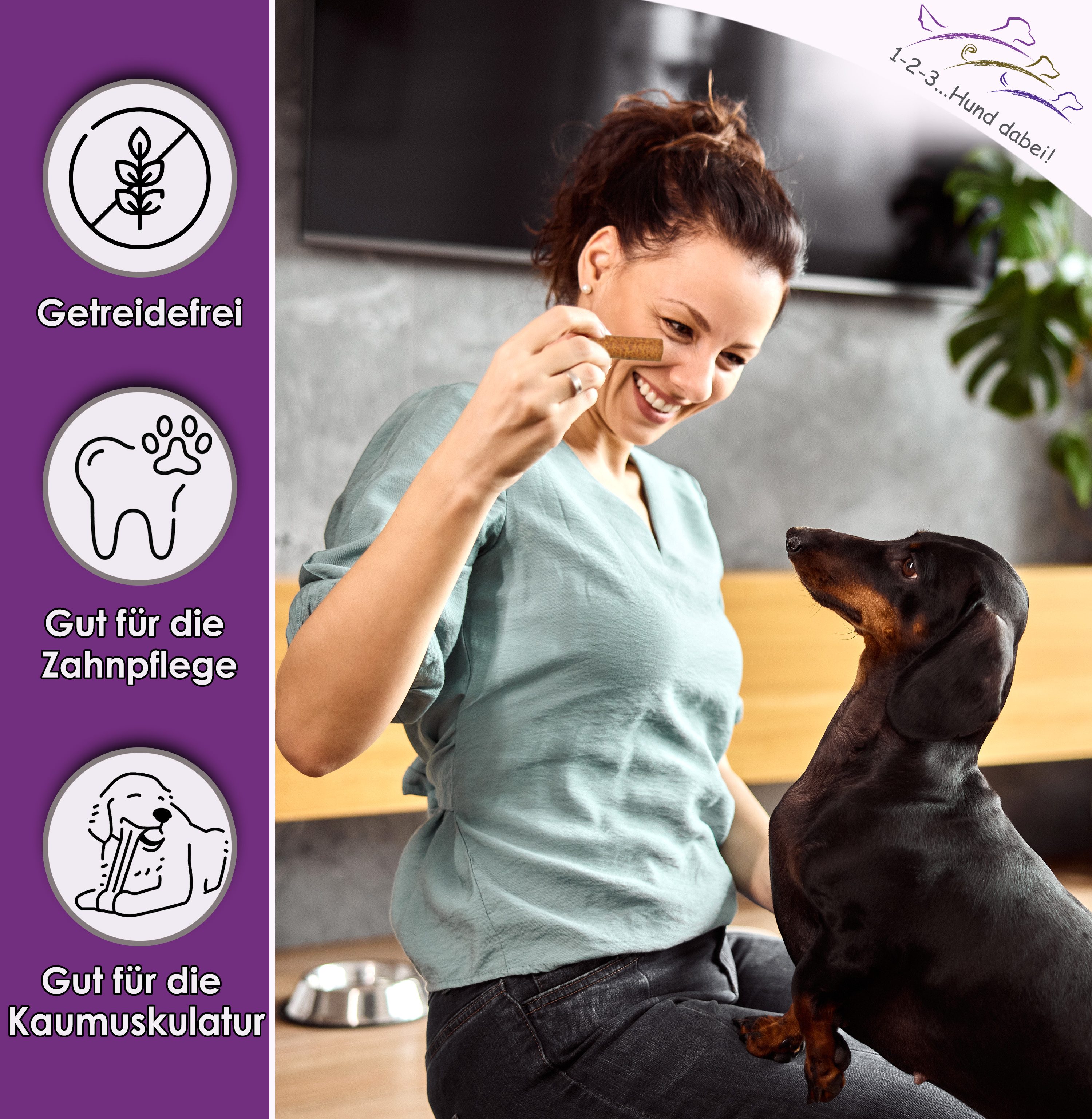 Thumbnail 5: 123… Hund dabei! Kaurollen XXL Lamm+Kartoffel getreidefrei