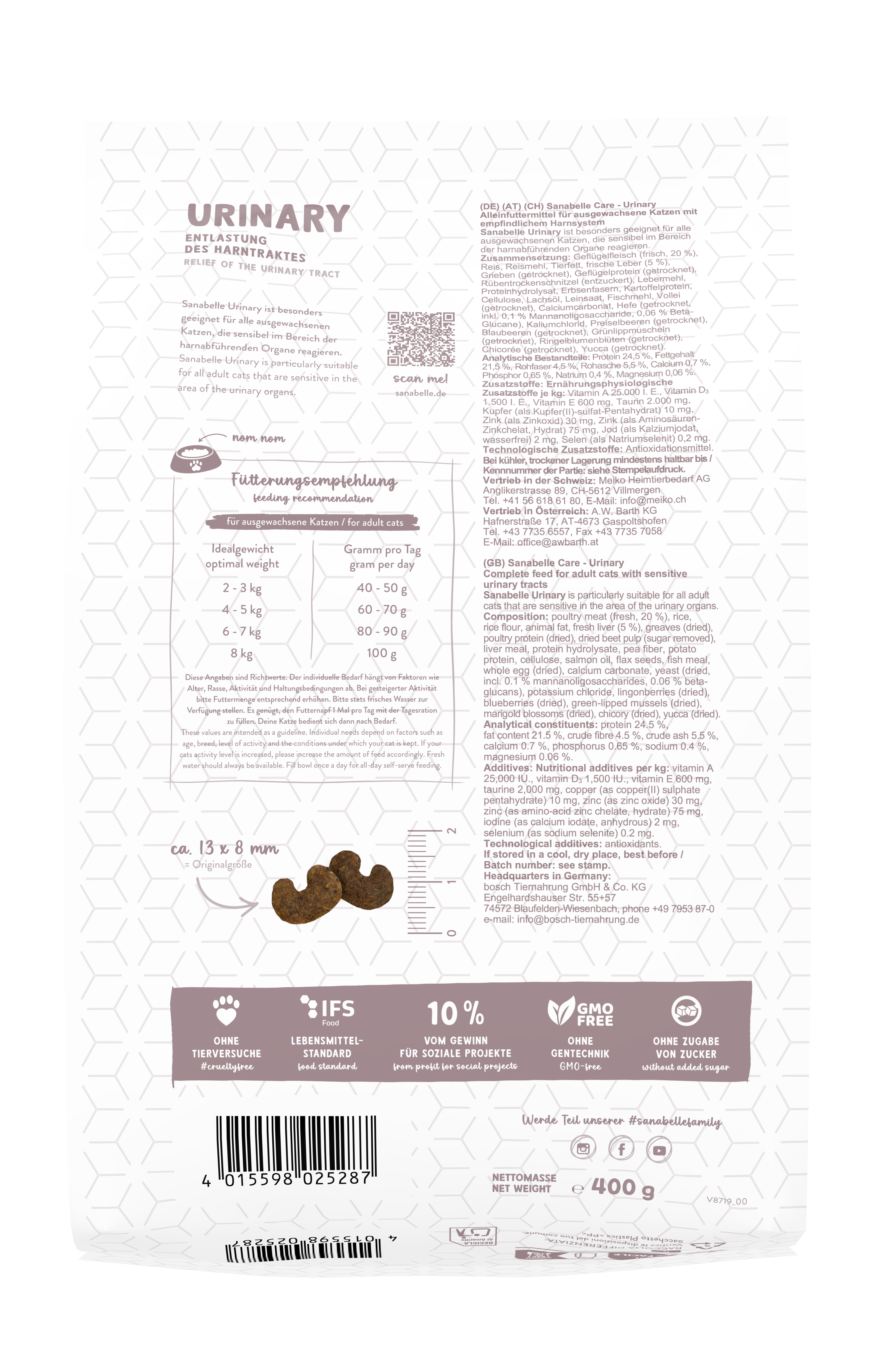 Thumbnail 2: Sanabelle Sanabelle Urinary – Katze Trockenfutter – Harnweg – 400g