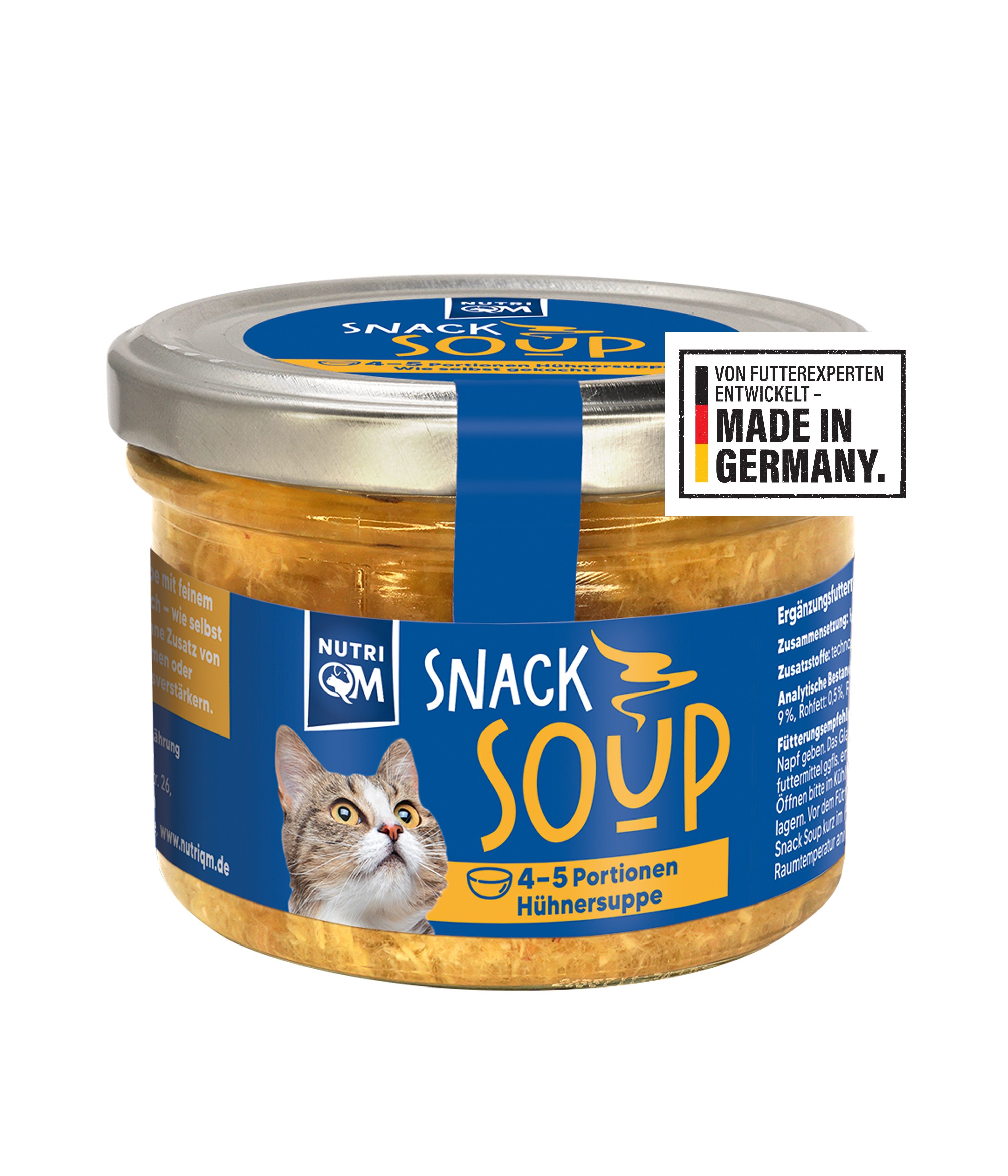 Thumbnail 1: NutriQM Trinksnack Katzensuppe | 6 x 190ml | mit echtem Hühnerfilet, natürlich & nachhalchhaltig, Made in Germany
