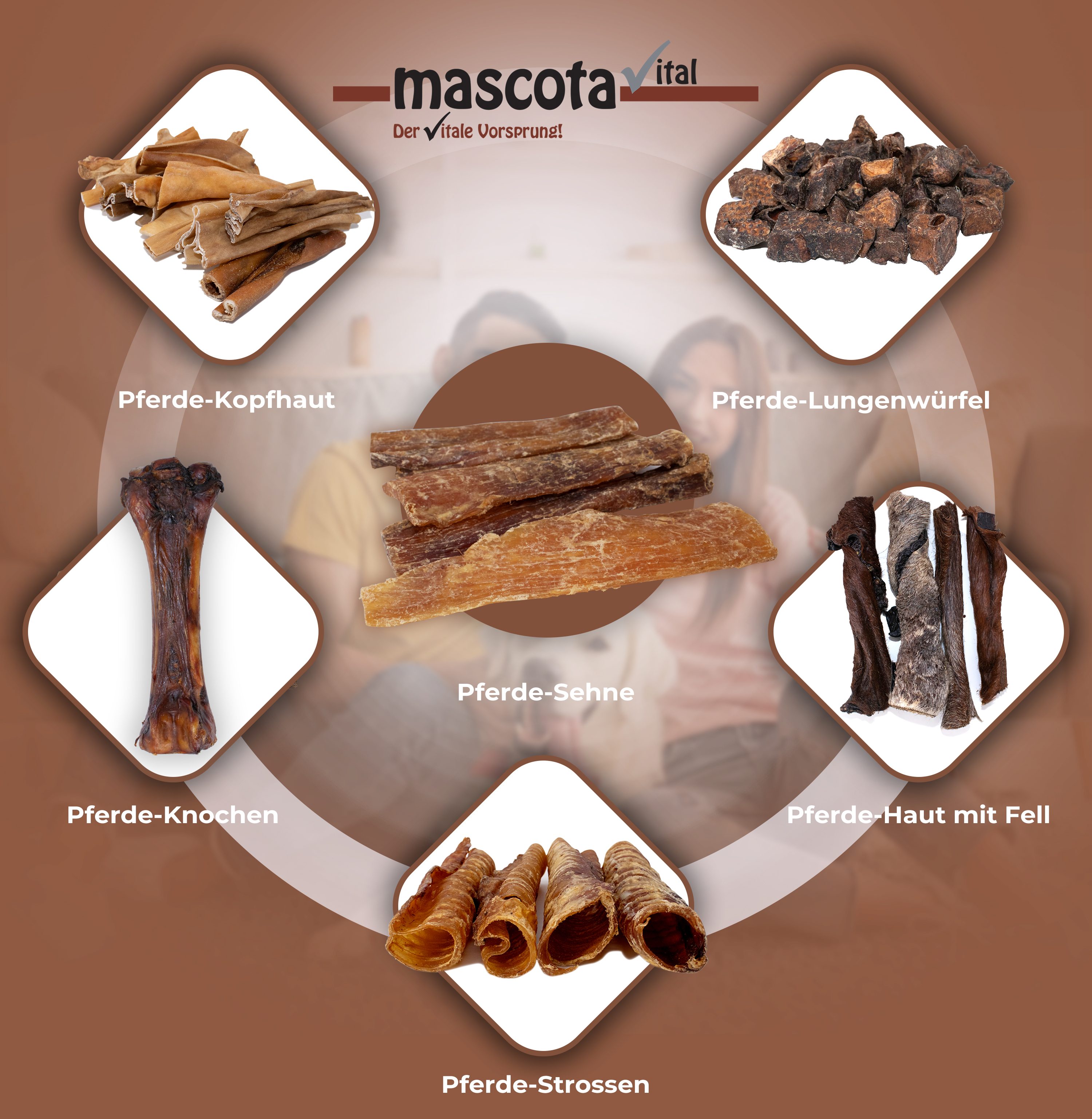 Thumbnail 2: mascota vital Pferdesehnen, natürlicher Kausnack für Hunde, Zahnpflege Snack, 200 g