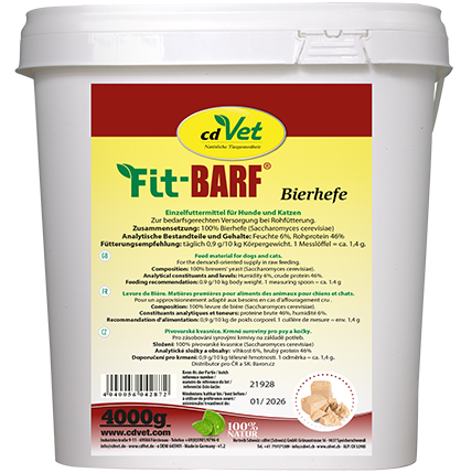 Bild 1 von 1: Fit-BARF® Bierhefe 4 kg – hochwertiges Bierhefe‑Pulver für Hunde & Katzen