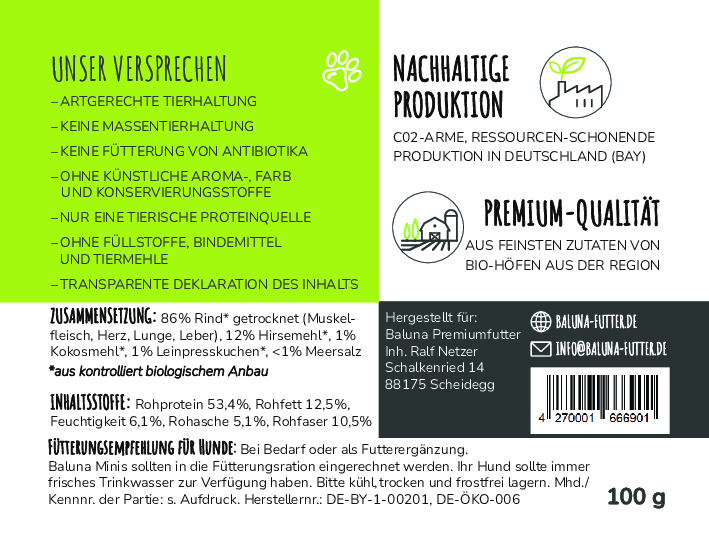 Thumbnail 4: Baluna Bio-Rind Snack 100g