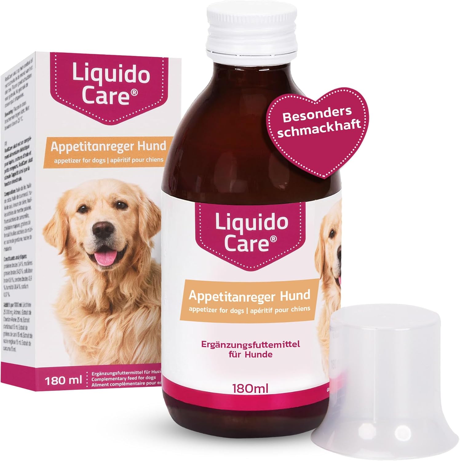 Thumbnail 1: LiquidoCare Appetitanreger für den Hund - hochkalorisches Tonikum mit Vitaminen & Mineralstoffen – für schlecht fressende, untergewichtige Hunde 180 ml