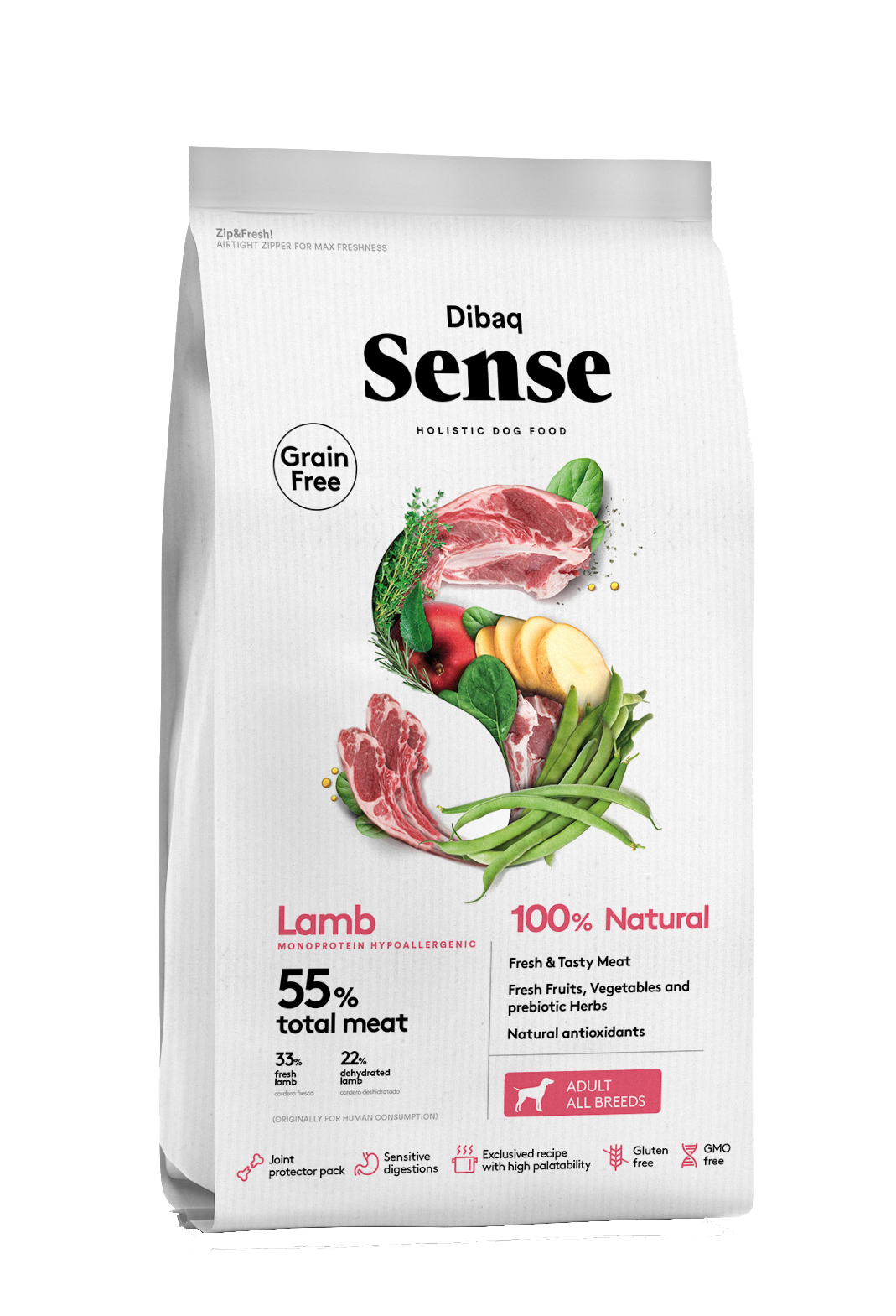 Thumbnail 2: Dibaq Sense Trockenfutter getreidefrei Lamm 2kg