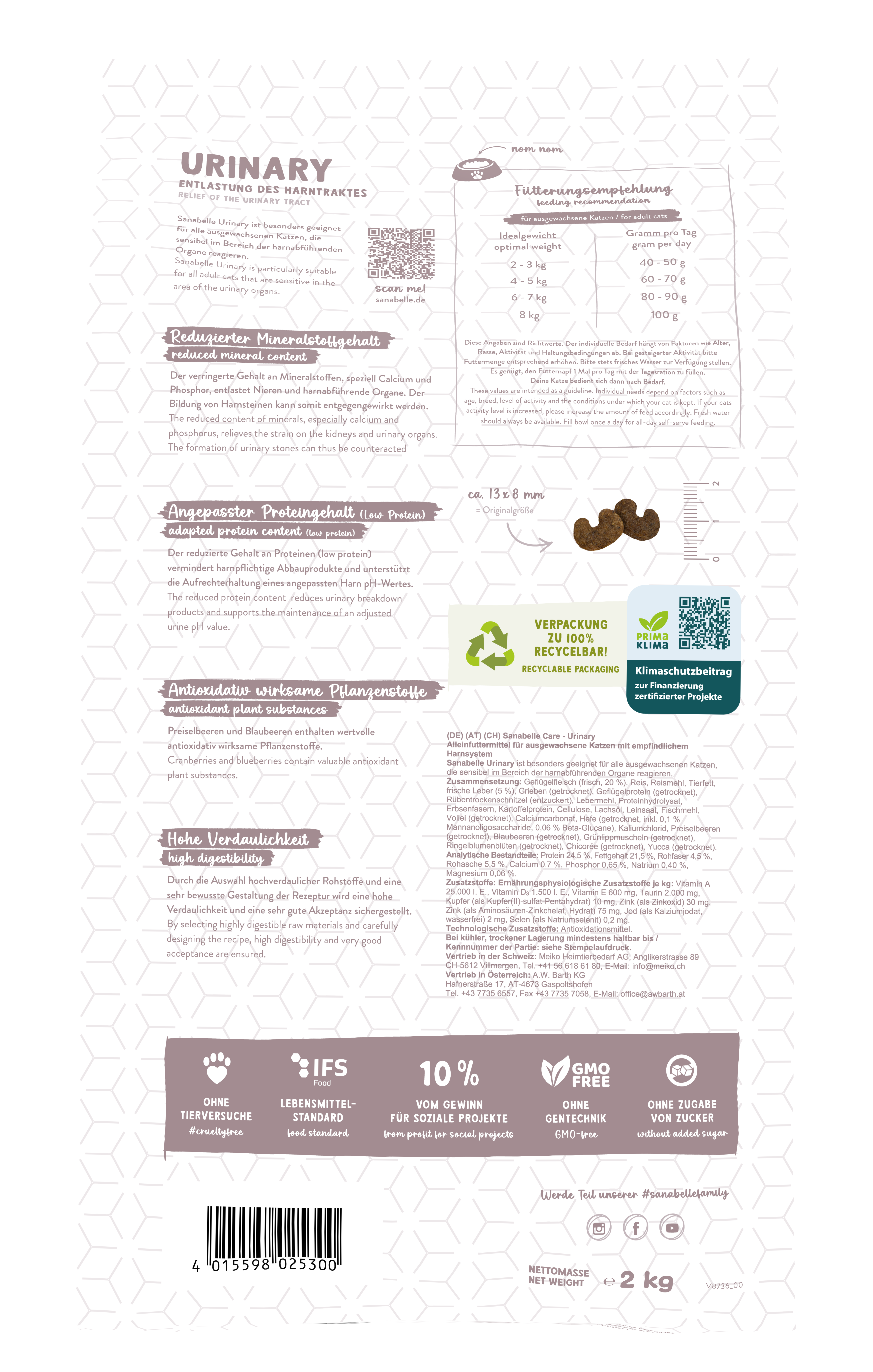 Thumbnail 2: Sanabelle Sanabelle Urinary – Katze Trockenfutter – Harnweg – 2kg