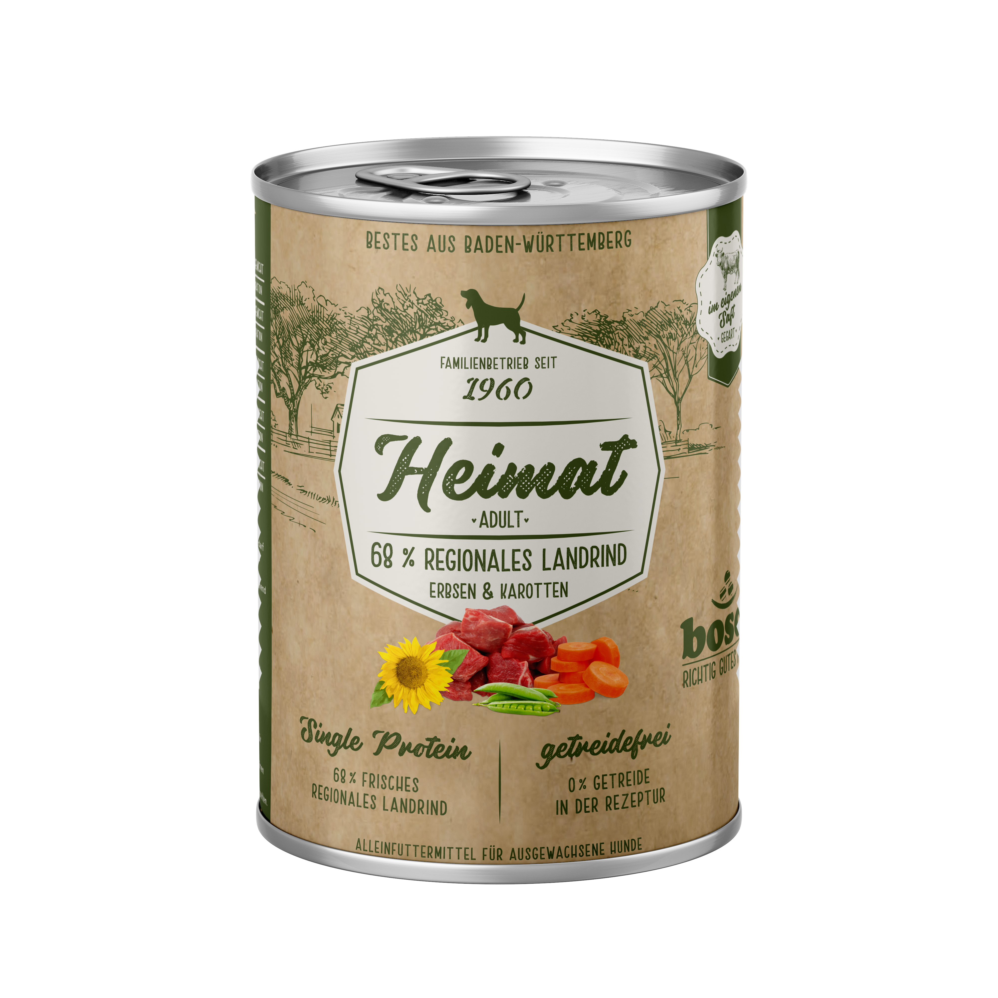 Produktbild von Heimat Regionales Landrind – getreidefreies Nassfutter – 400g