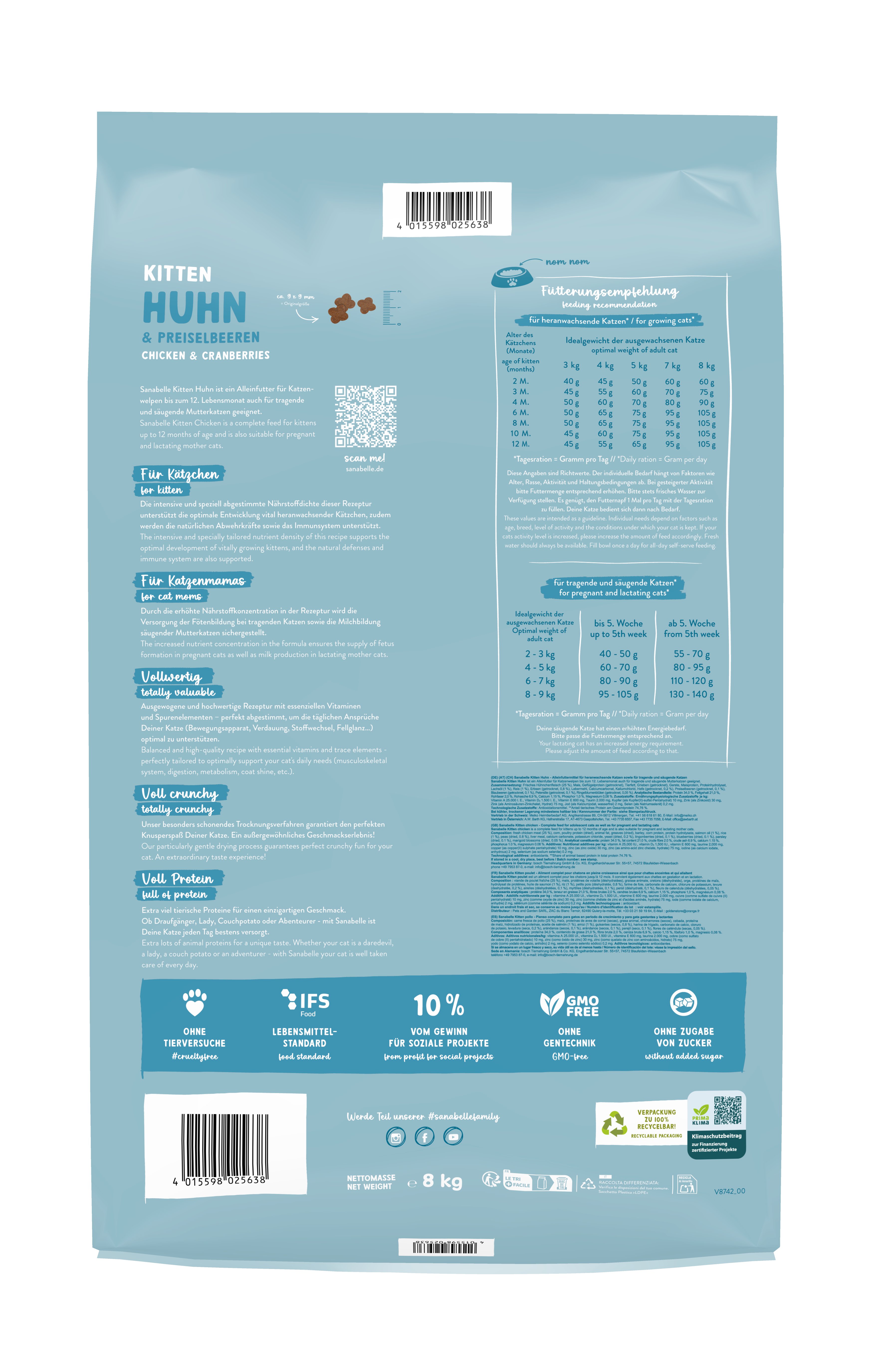 Thumbnail 2: Sanabelle Sanabelle Kitten Huhn – Katze Trockenfutter – 8kg