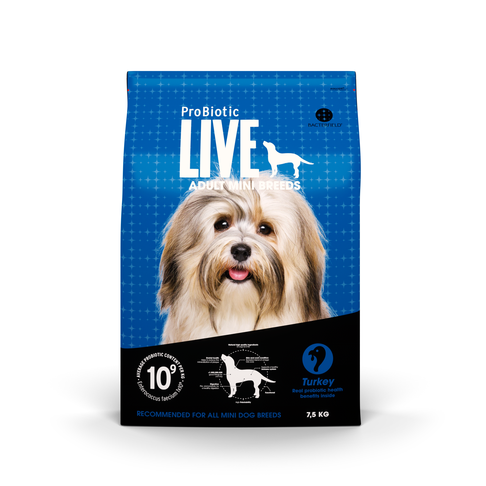 Produktbild von ProBiotic LIVE Adult Mini Breeds Truthahn 600g