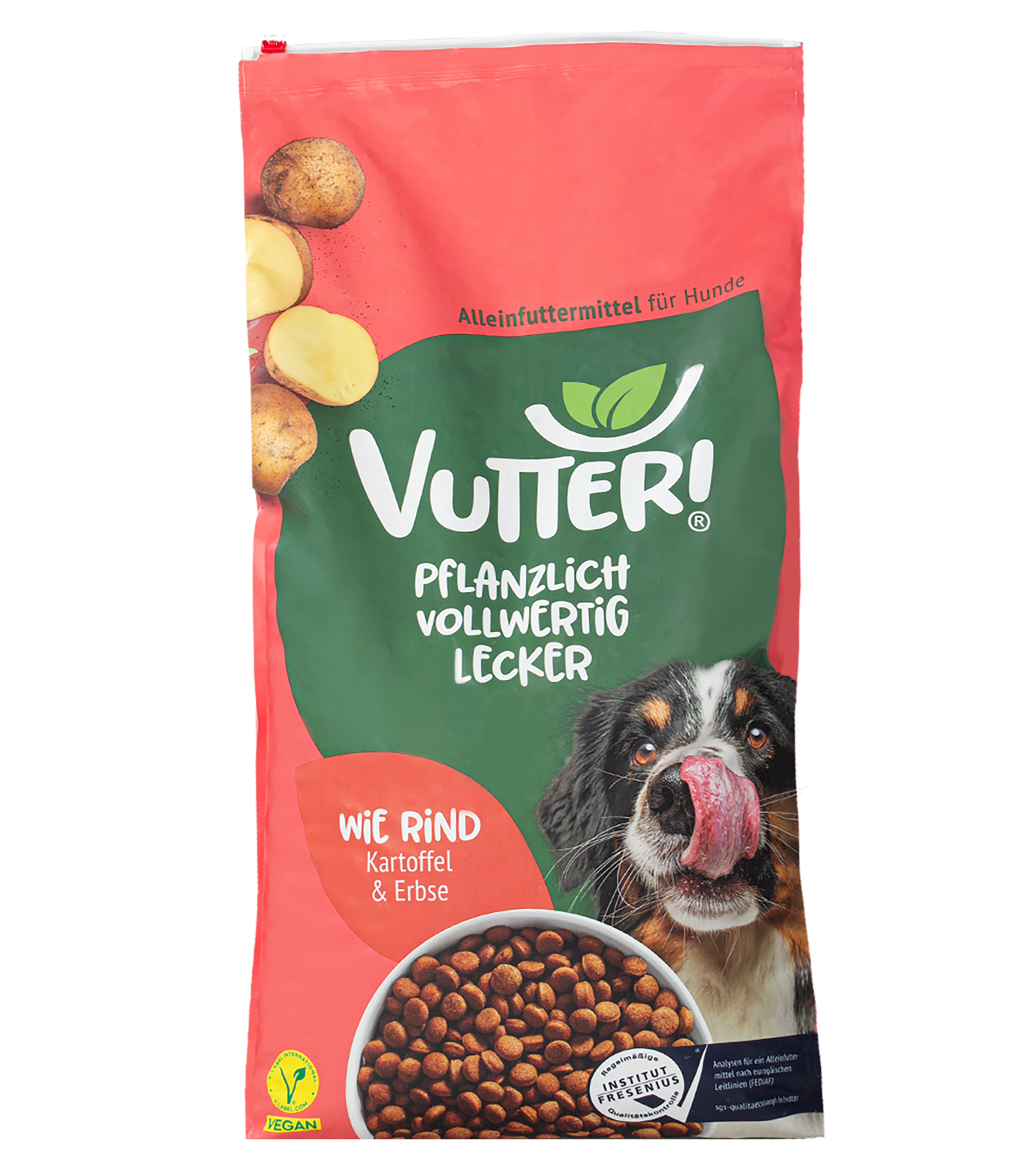 Thumbnail 1: Vutter! Vutter! 12 kg | Trockenfutter "Wie Rind" | Hundefutter vegan | Alleinfuttermittel | bedarfsdeckend | veganes Hundefutter