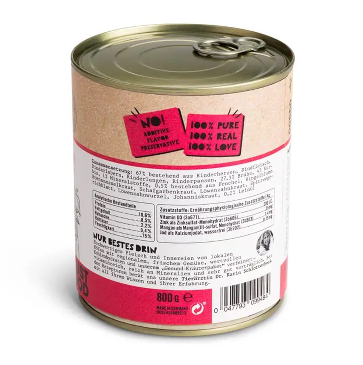 Thumbnail 3: Dogs'n Tiger Adult Premium Hundefutter, Nassfutter, Getreidefrei, Guadn, Rind & Kürbis, 6x 800g