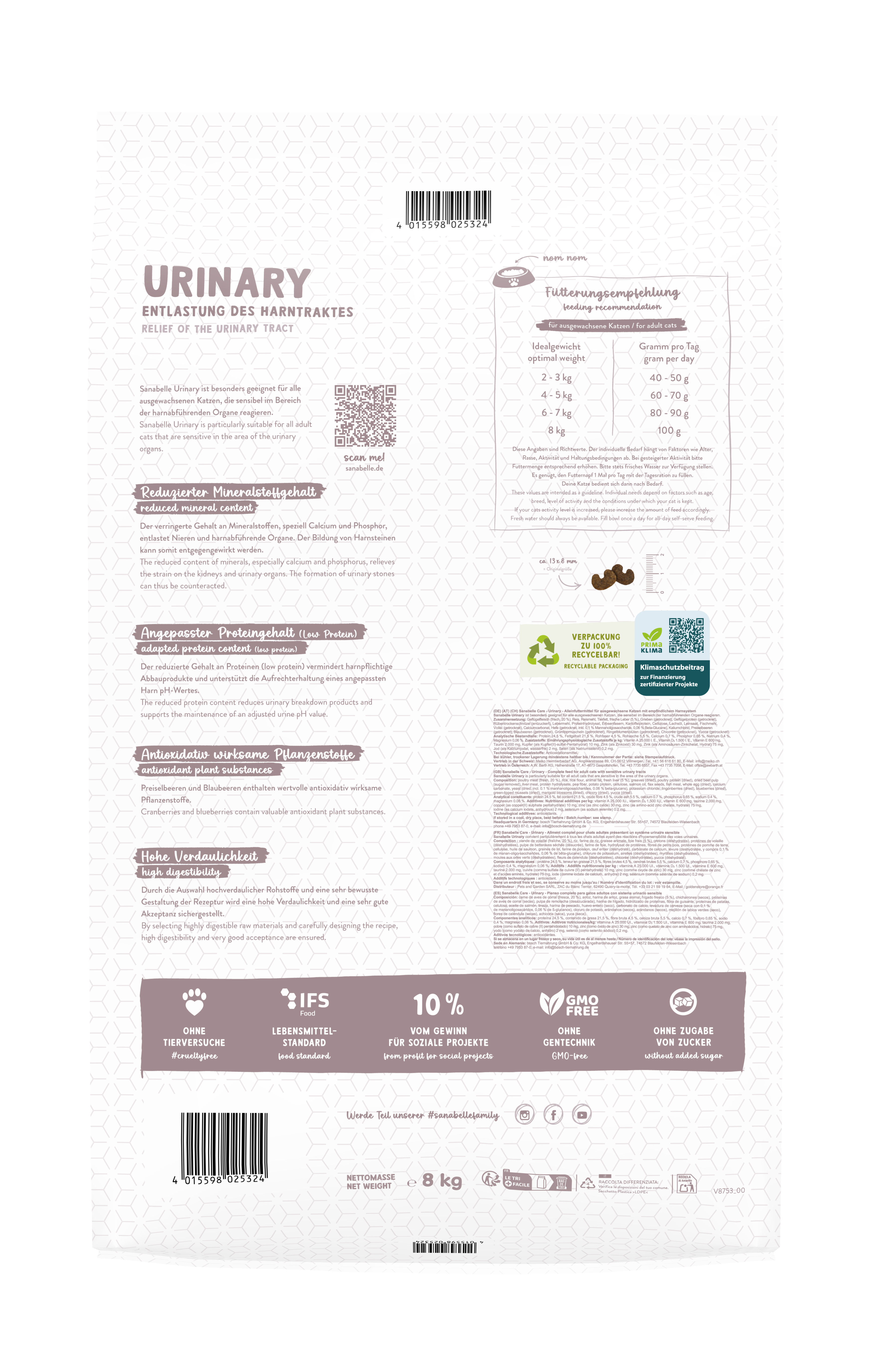 Thumbnail 2: Sanabelle Sanabelle Urinary – Katze Trockenfutter – Harnweg – 8kg
