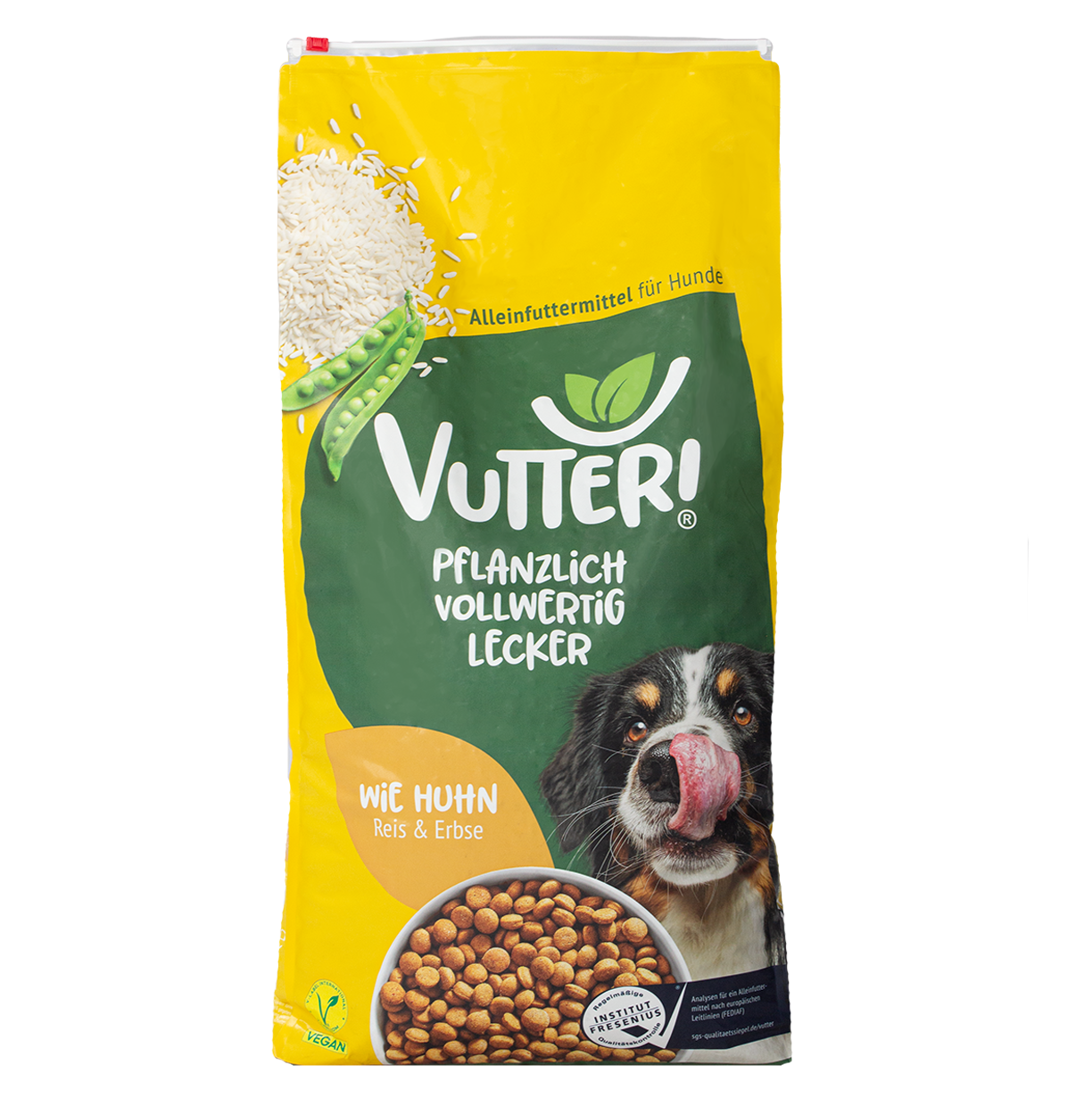 Thumbnail 2: Vutter! Vutter! 12 kg Trockenfutter "Wie Huhn" | Hundefutter vegan | Alleinfuttermittel | bedarfsdeckend | veganes Hundefutter