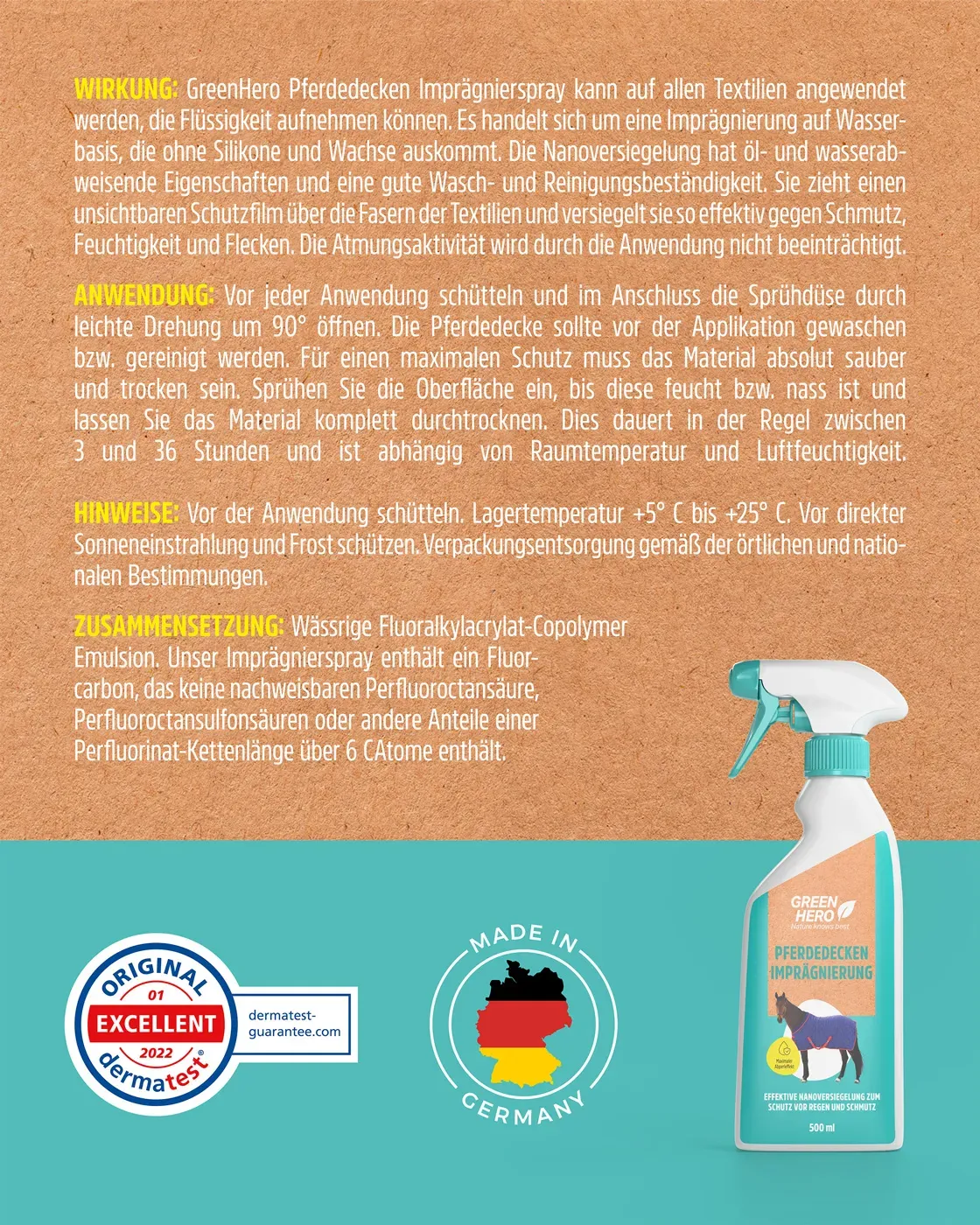 Thumbnail 2: Greenhero Green Hero Pferdedecken Imprägnierung