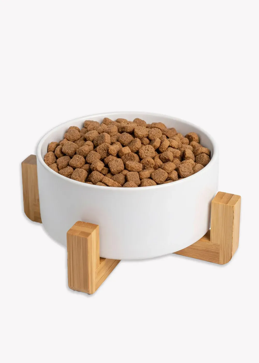 Thumbnail 1: Greenhero Futternapf mit dekorativem Holzfuß | weiß