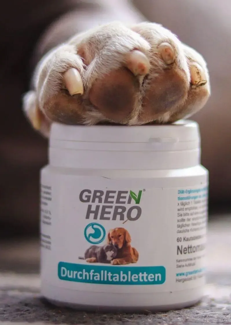 Thumbnail 5: Greenhero Durchfalltabletten für Hunde und Katzen | 60 Tabletten