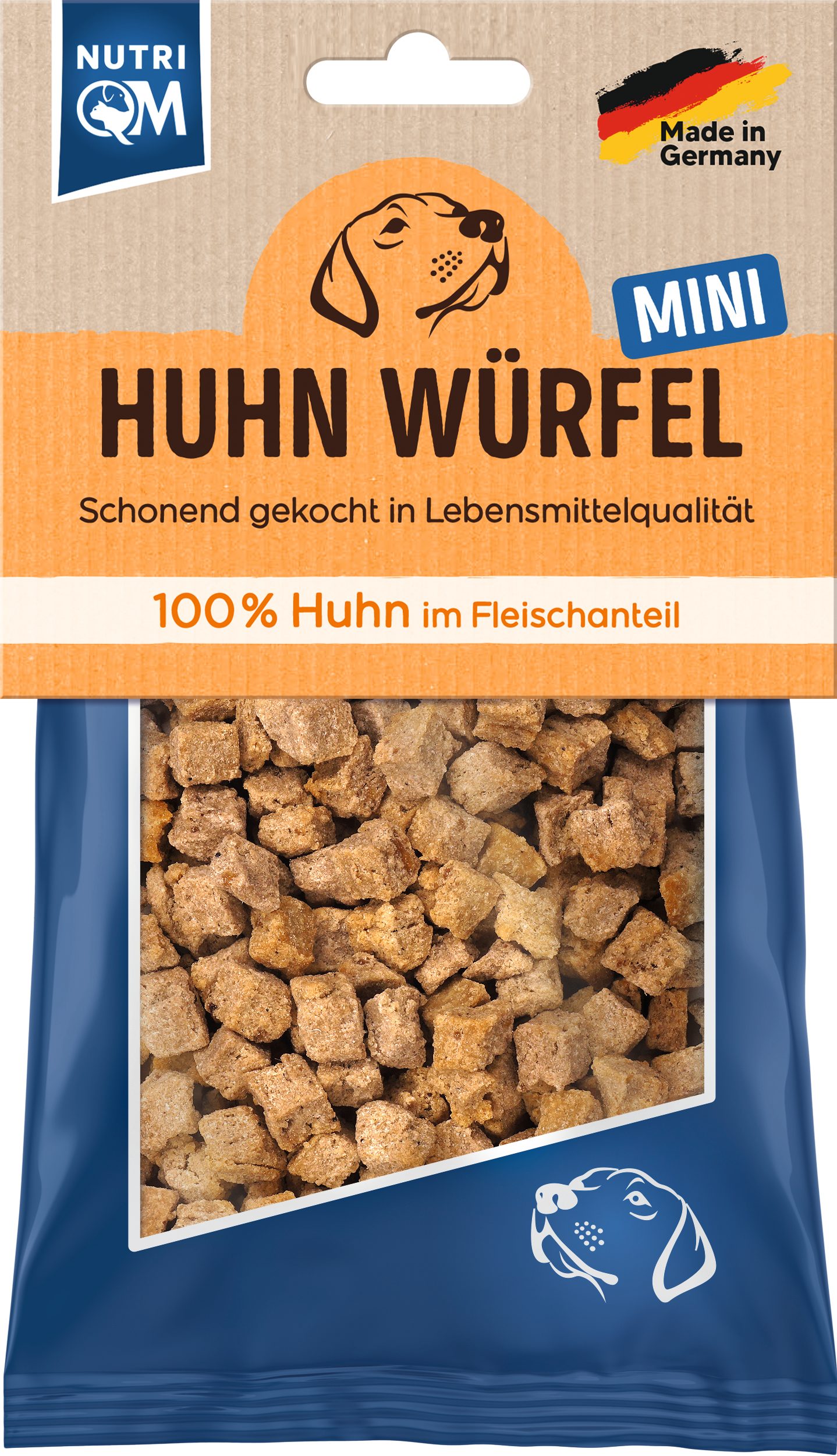 Thumbnail 1: NutriQM Huhn Würfel mini 5 x 100g