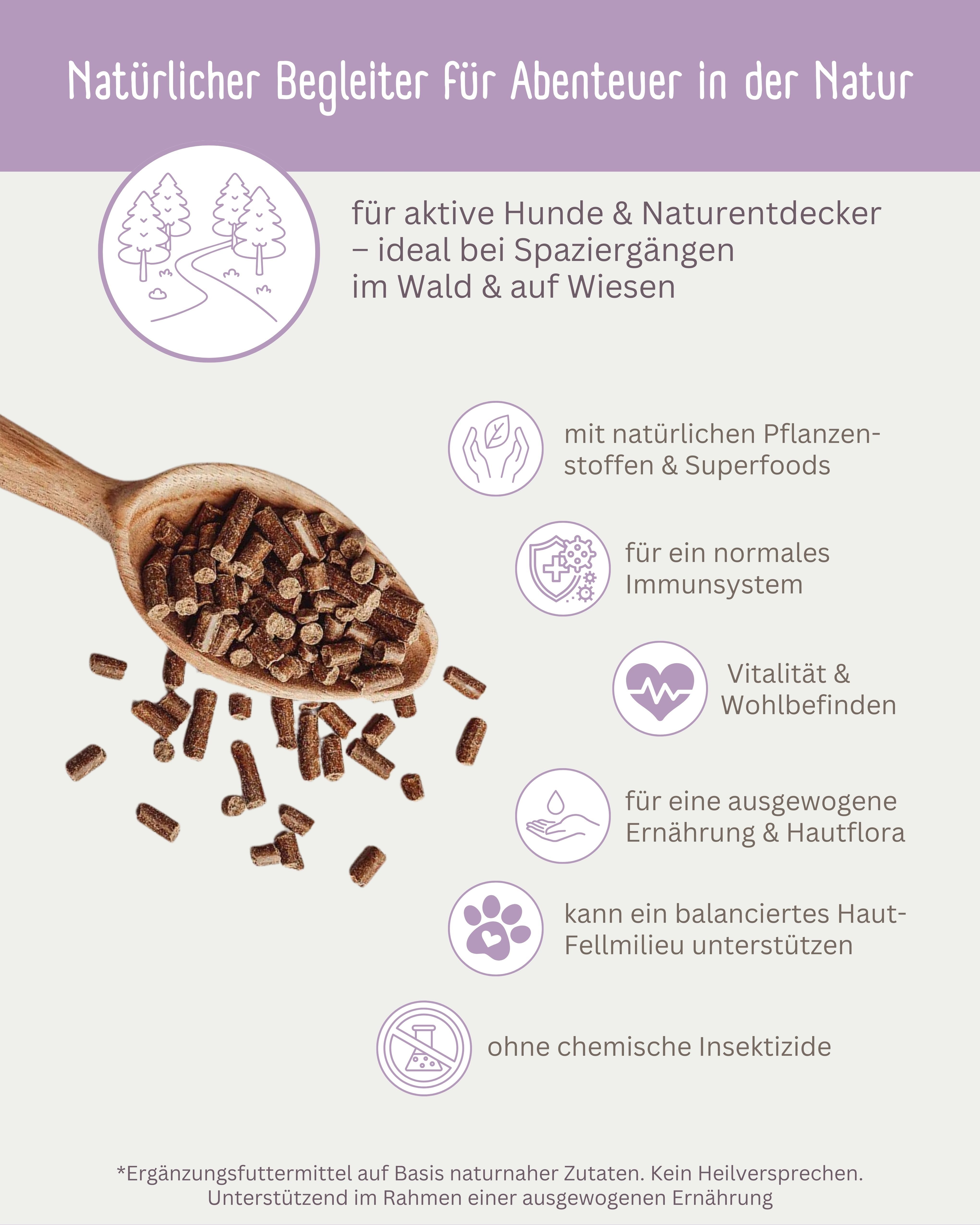 Thumbnail 5: GREEN PAWLY NATUR-BEGLEITER, Vitalstoffkomplex für Hunde mit Cistrose und Bierhefe, der perfekte Begleiter für Abenteuer in Wald und Wiese