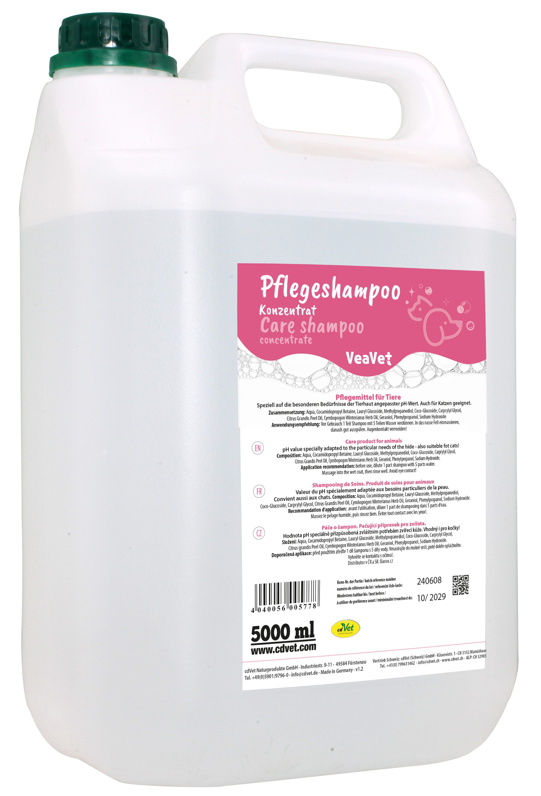 Thumbnail 4: cdVet VeaVet Pflegeshampoo 25 ml – Natürliches Shampoo für glänzendes & gepflegtes Fell
