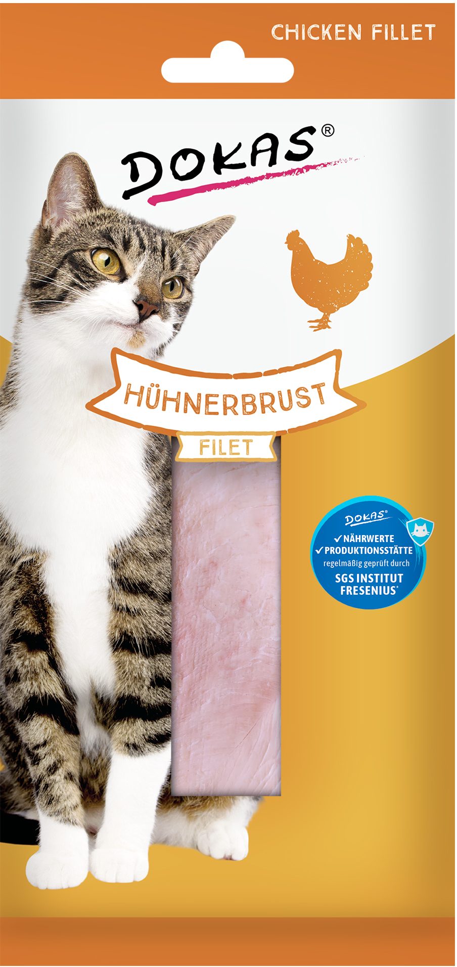 Thumbnail 1: Dokas Hühnerbrust Filet gesunde Leckerlis für Katzen 9x 22g Multipack