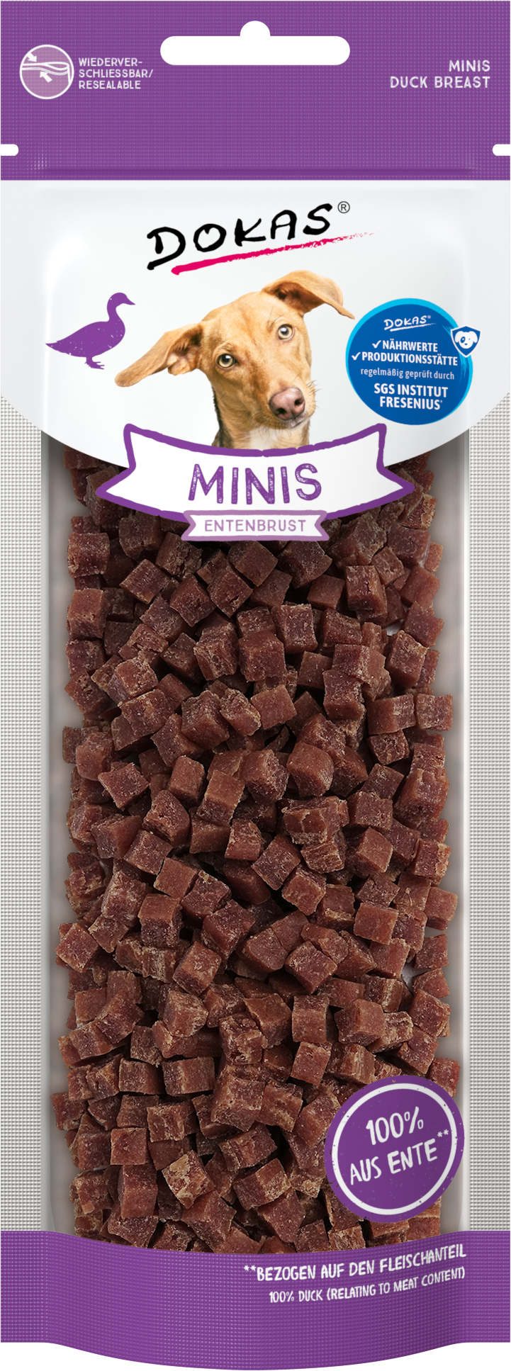 Thumbnail 1: Dokas Minis Entenbrust Traniningsleckerlis für Hunde 9x 70g Multipack