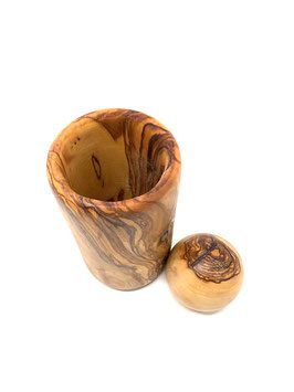 Thumbnail 2: Olivenholz-erleben Urne aus Olivenholz mit Kugelverschluss für Tiere bis ca. 15 kg Lebendgewicht