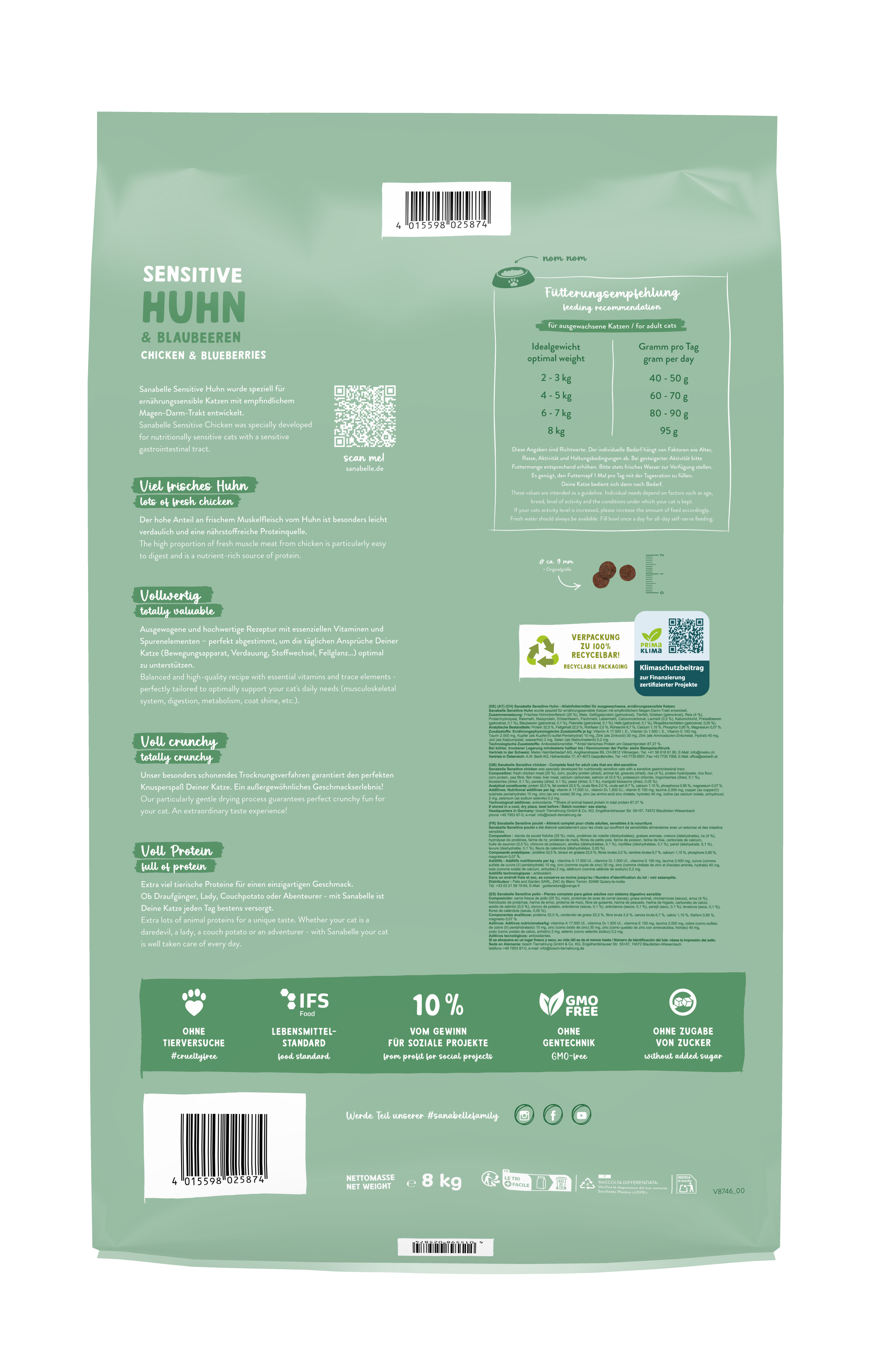 Thumbnail 2: Sanabelle Sanabelle Sensitive Huhn – Trockenfutter sensible Katze – 8kg