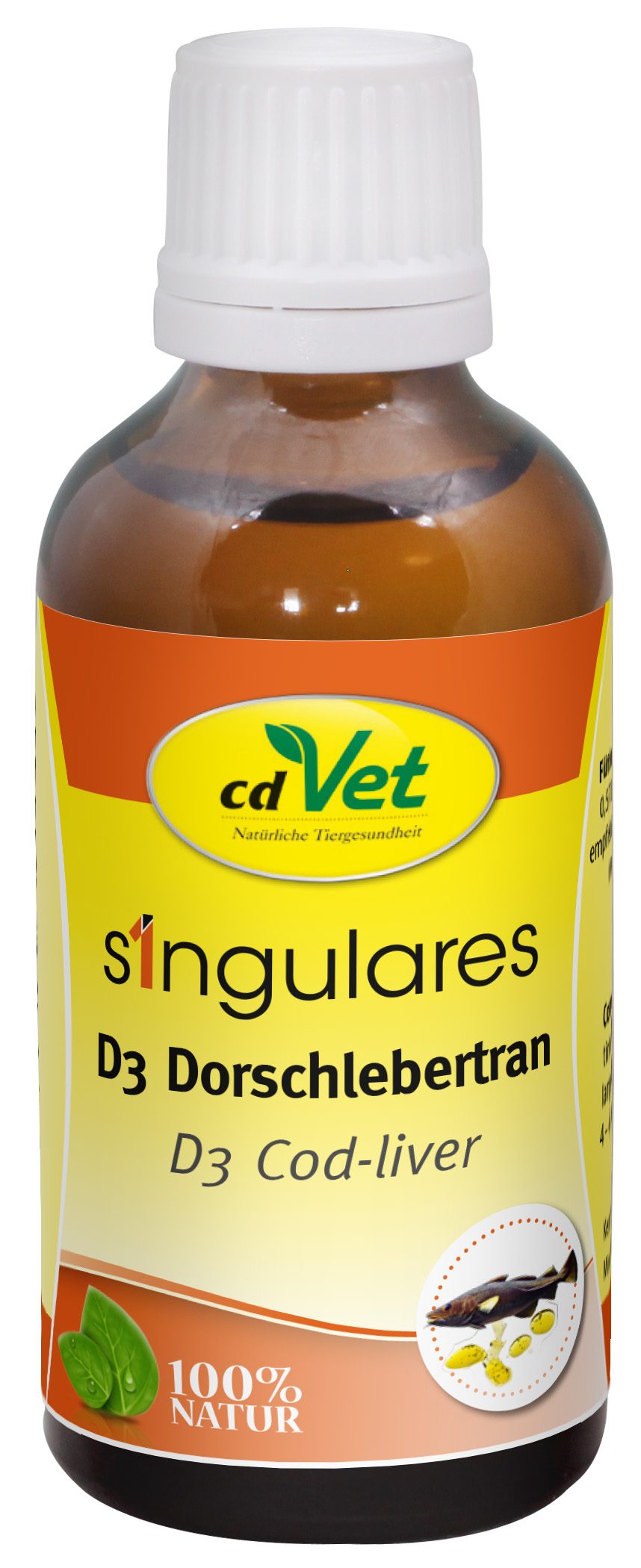 Thumbnail 1: cdVet Singulares D3 Dorschlebertran 50 ml – 100 % reiner Dorschlebertran