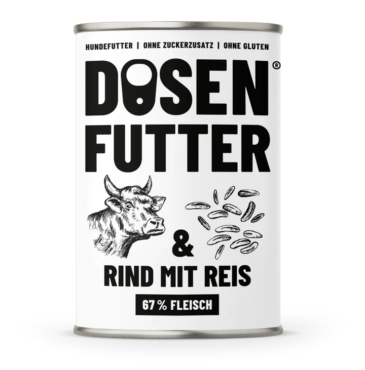Thumbnail 1: Schnauze & Co. 6x Dosenfutter® RIND & REIS 800 g