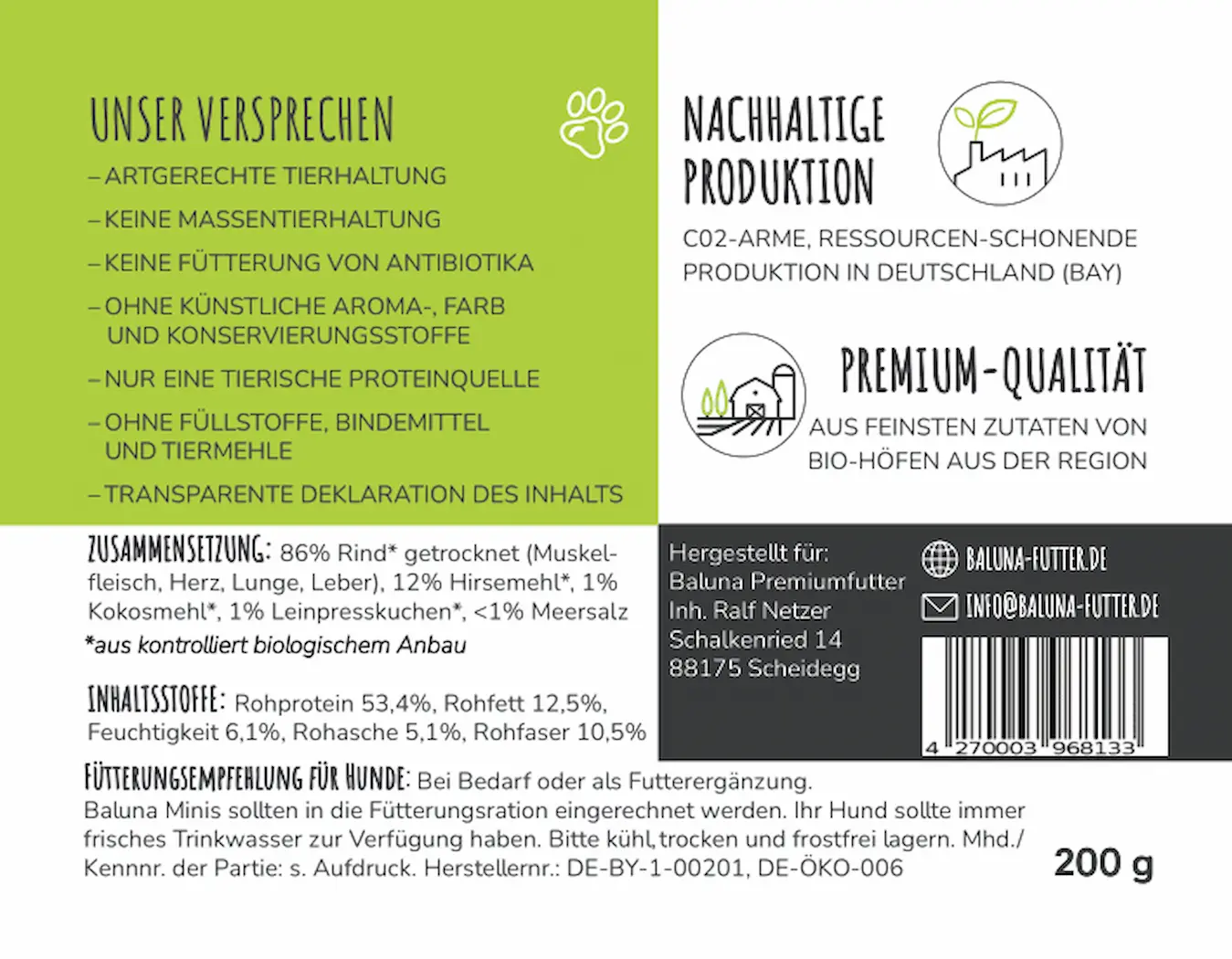 Thumbnail 6: Baluna Bio-Rind Snack 200g